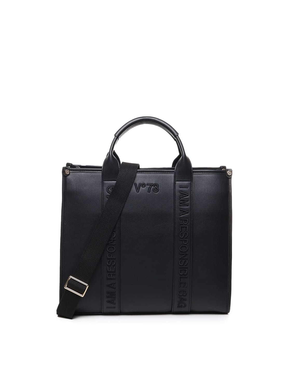 Shop V73 Echo 73 Shopping Bag In Black