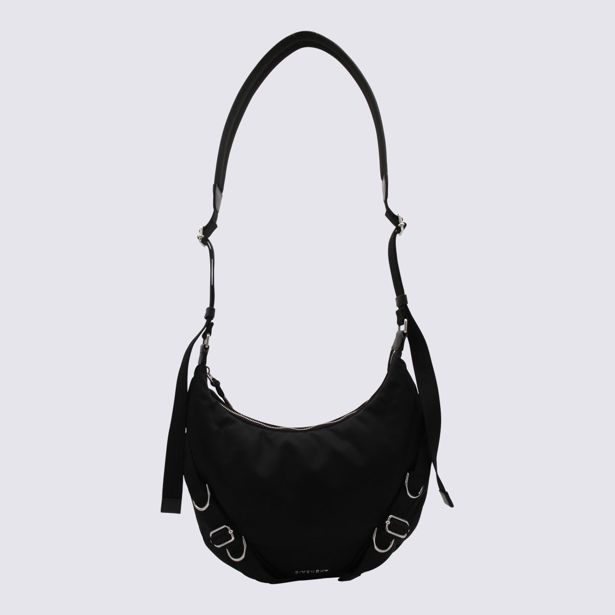 Shop Givenchy Black Nylon Voyou Shoulder Bag