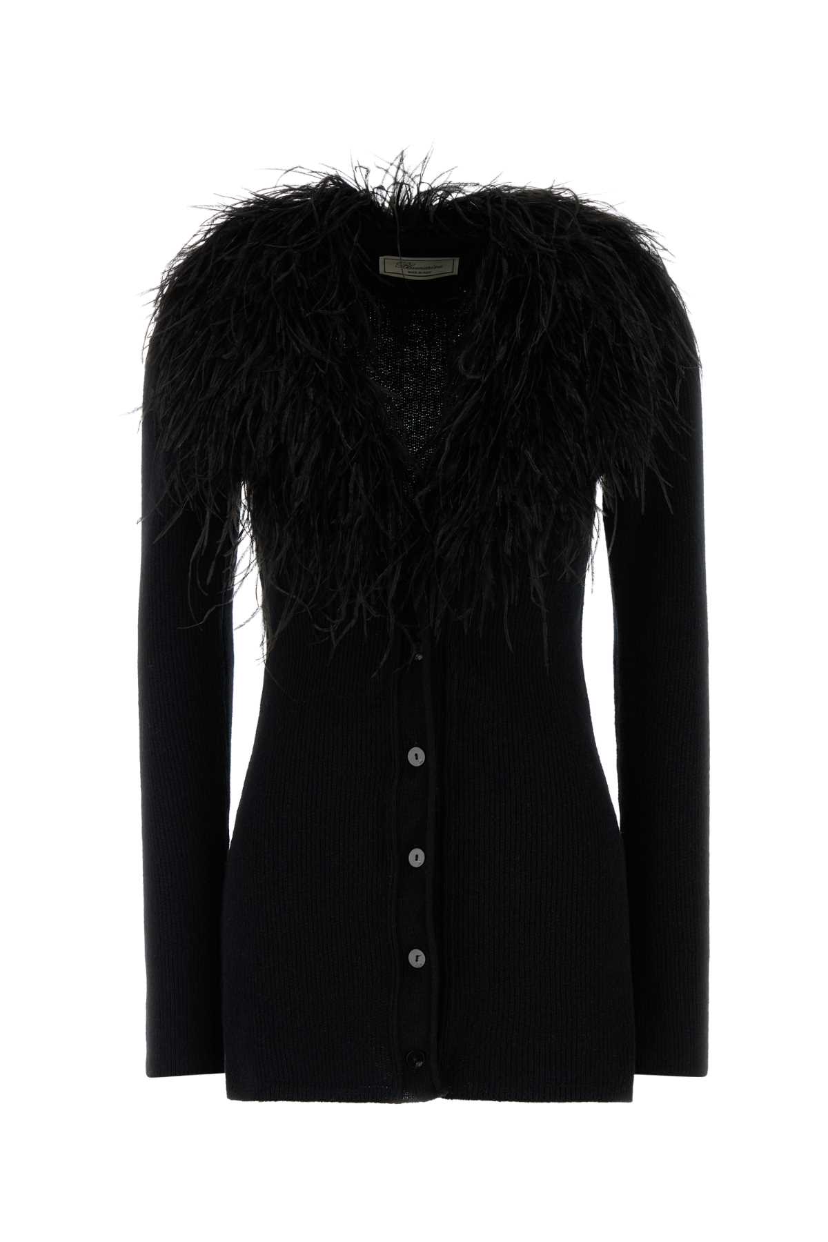 Blumarine Black Wool Cardigan