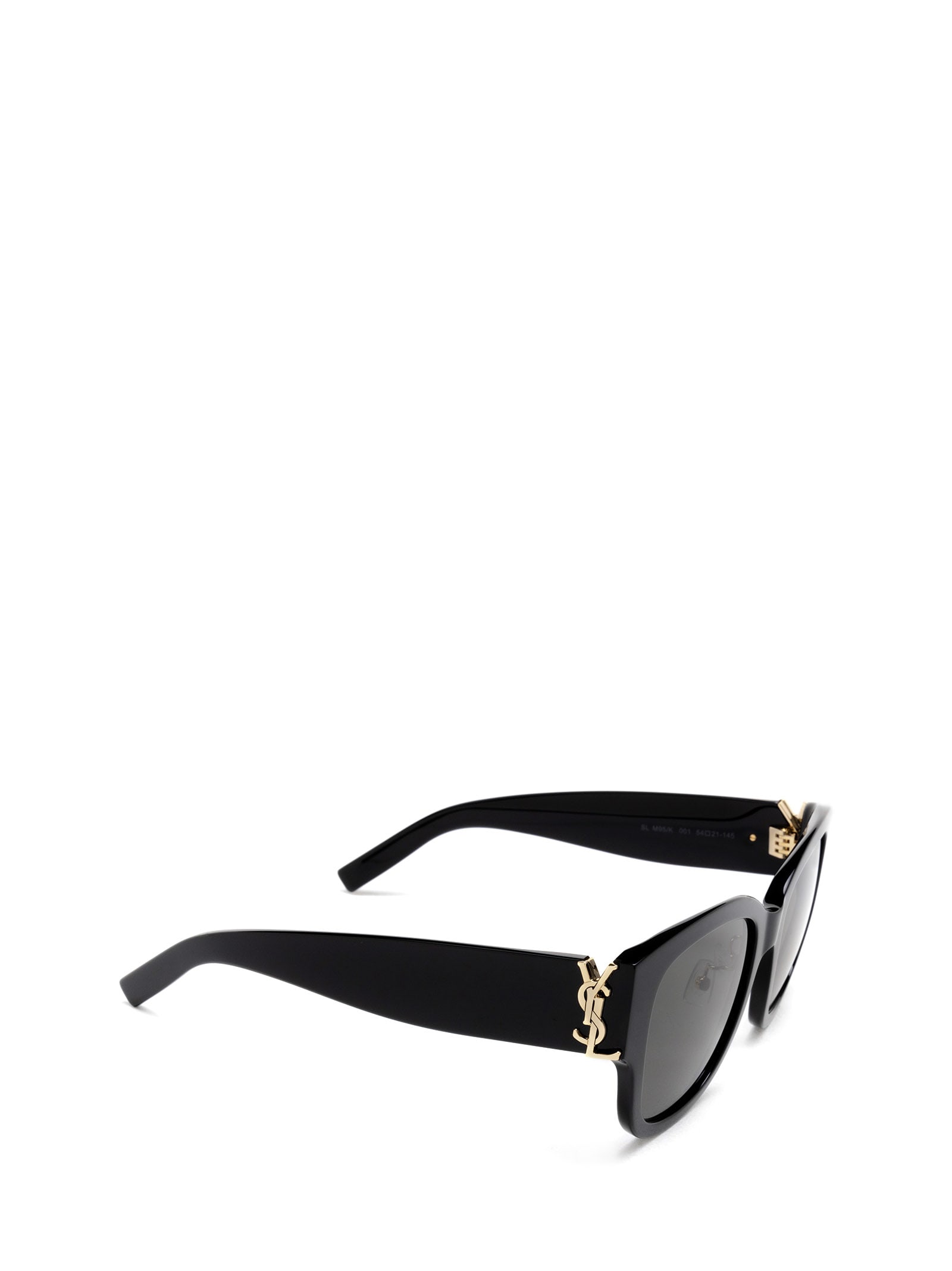 Shop Saint Laurent Sl M95/k Black Sunglasses