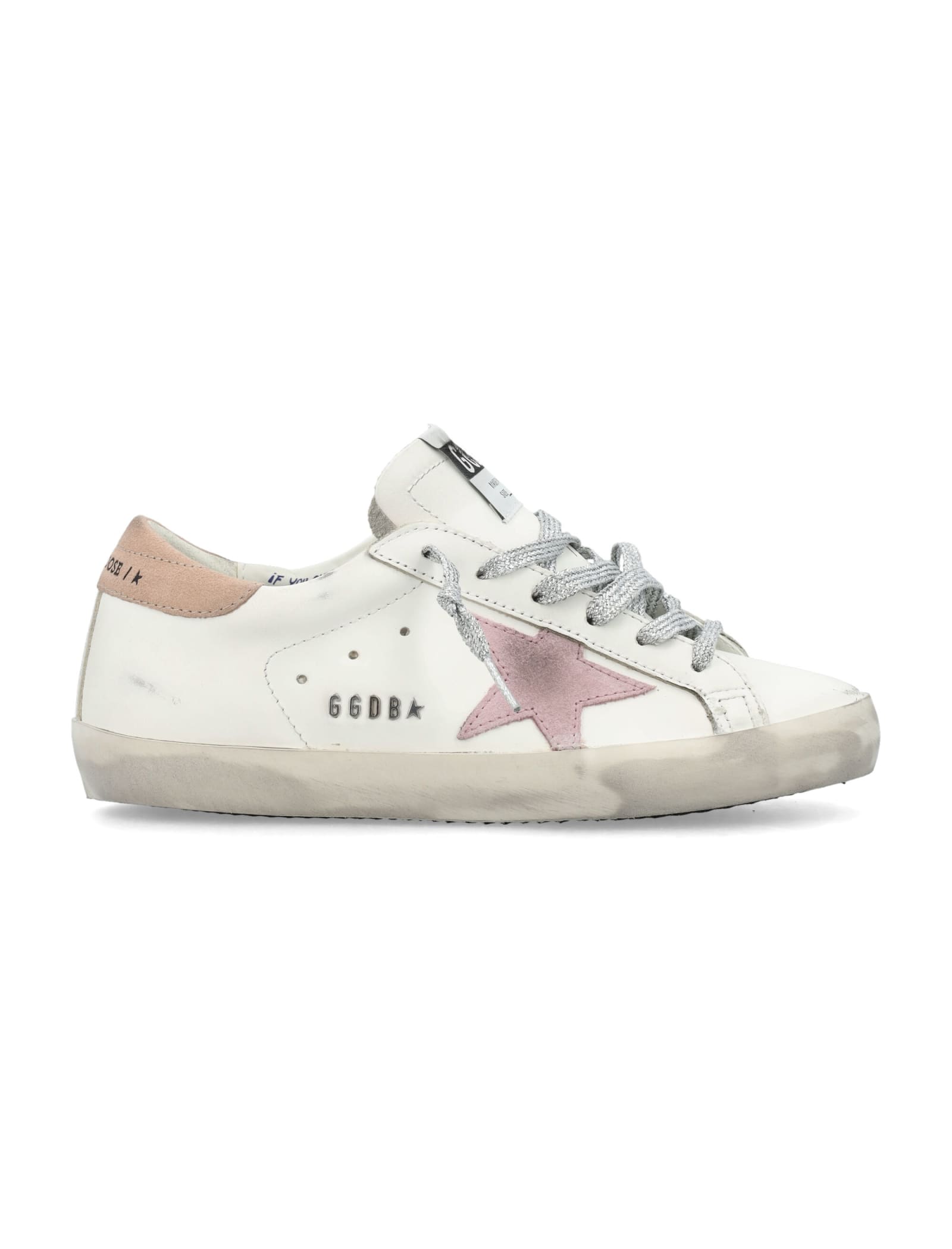 Shop Golden Goose Super-star In White Pink