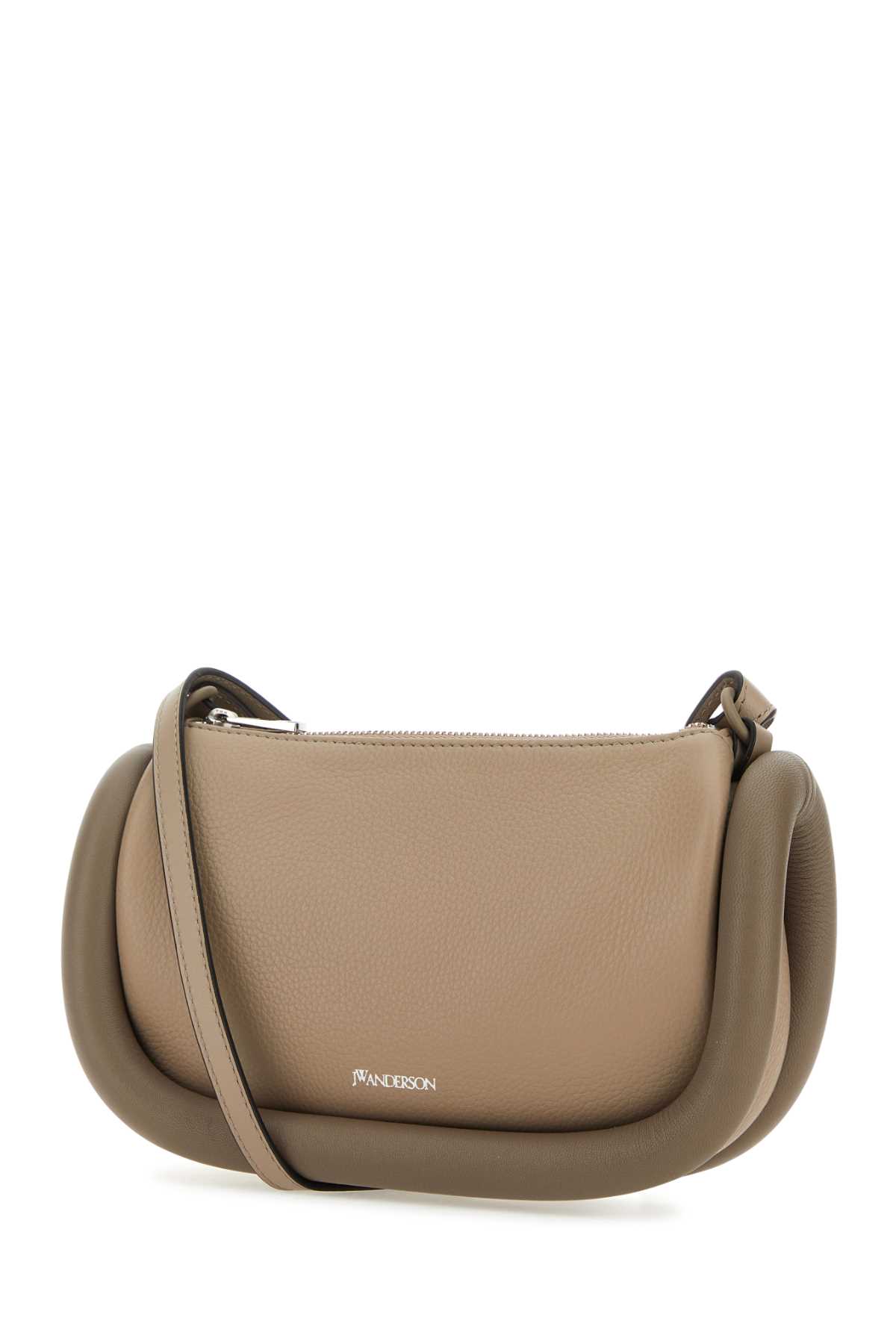 Shop Jw Anderson Cappuccino Leather The Bumper 12 Crossbody Bag In Taupe