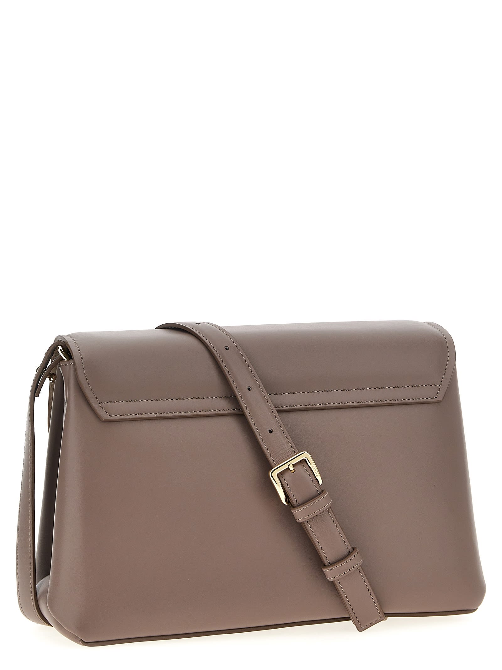 Furla Adjustable Chain Strap Shoulder Bag With Gold-tone Hardware In Gray