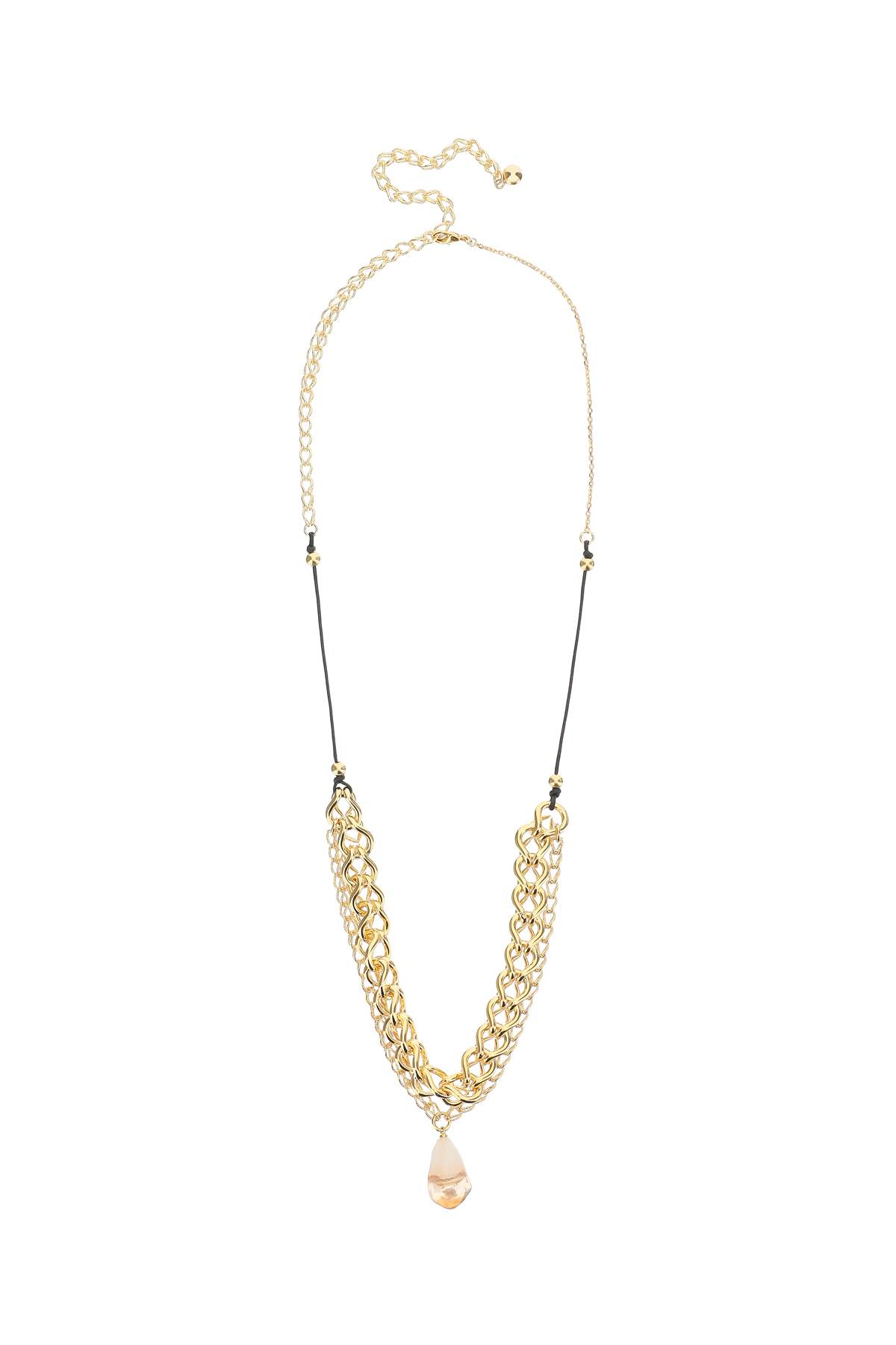 Panconesi Chain Necklace With Stone Charm