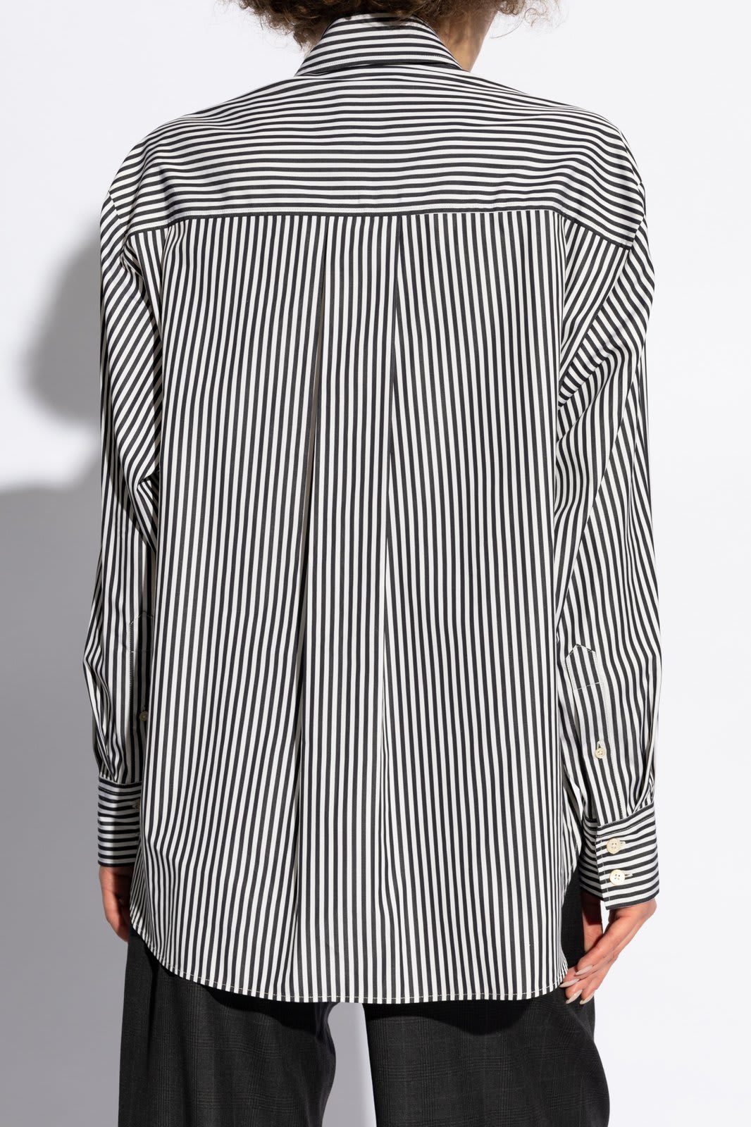 Shop Isabel Marant Fabriza Pinstriped Longsleeved Shirt In Blue