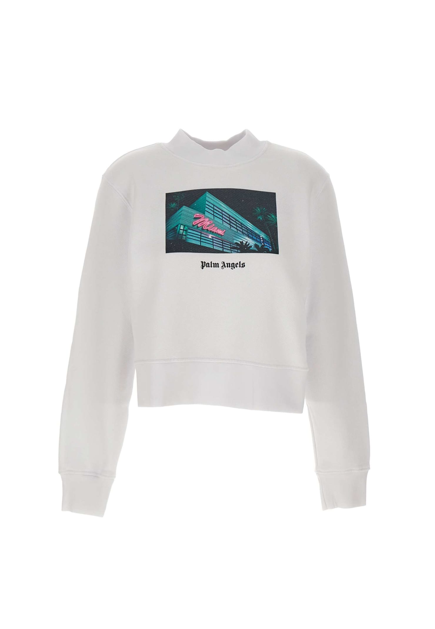 PALM ANGELS MIAMI FITTED SWEATSHIRT