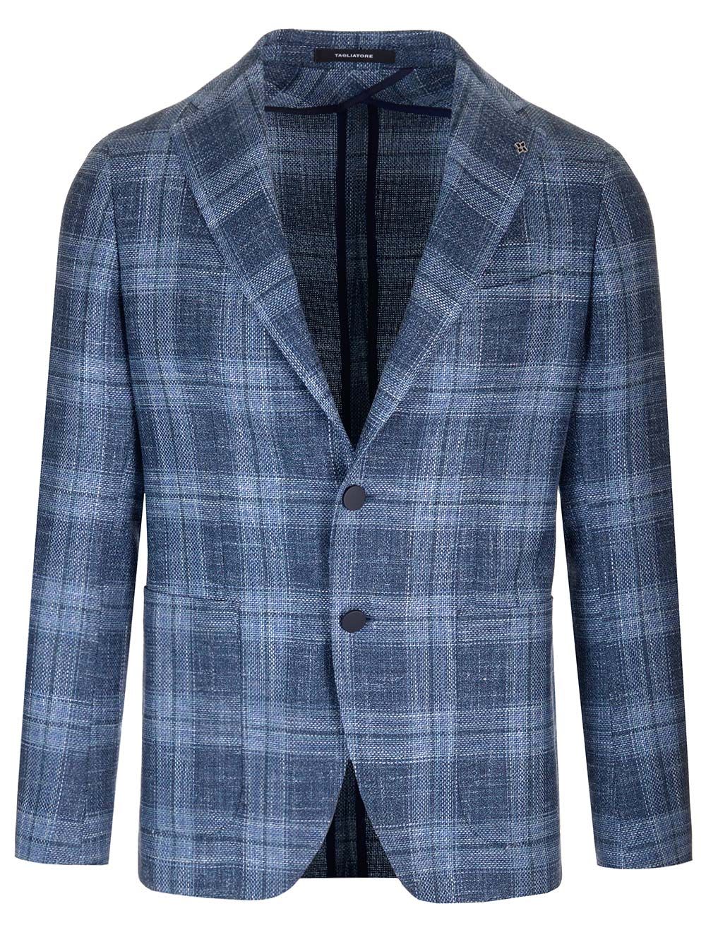 Shop Tagliatore Montecarlo Blazer In Blue