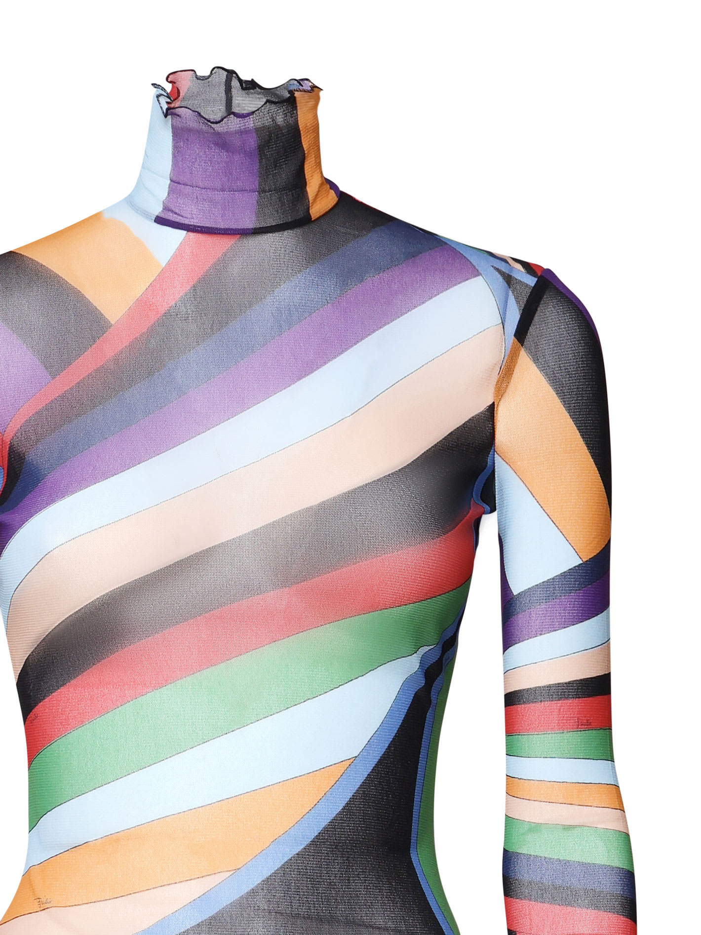 Shop Pucci Iride Nylon Sweater In Multicolour