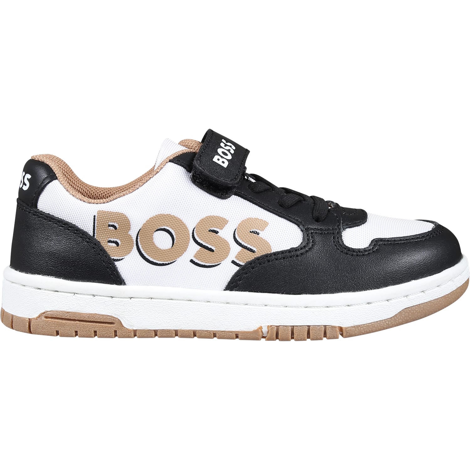 HUGO BOSS BLACK SNEAKERS FOR BOY WITH LOGO