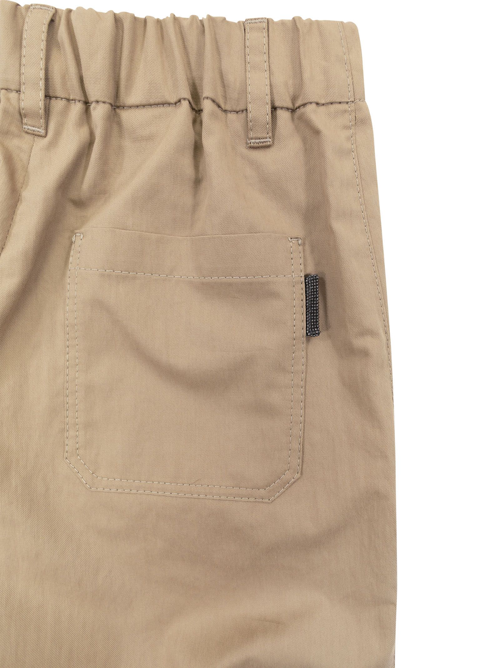 Shop Brunello Cucinelli Cotton Cargo Pocket Trousers In Cookie