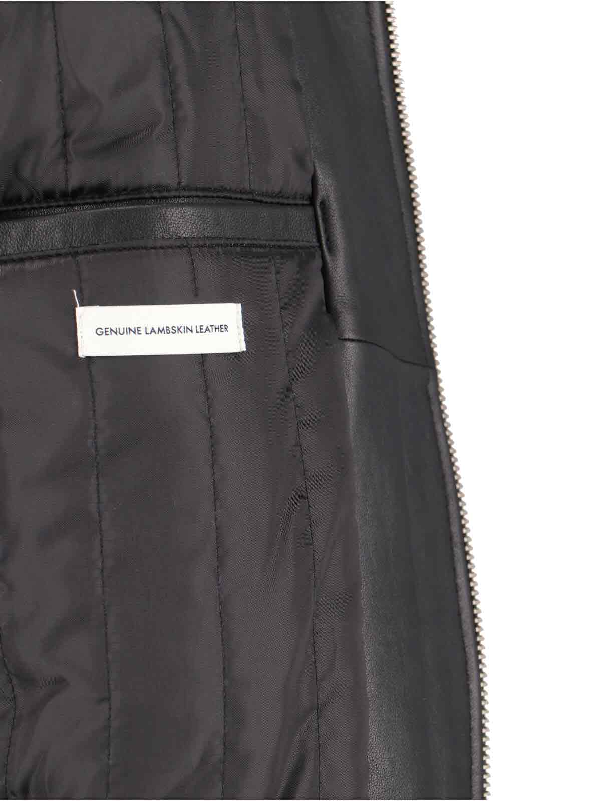 Dunst Lamb Leather Jacket In Black