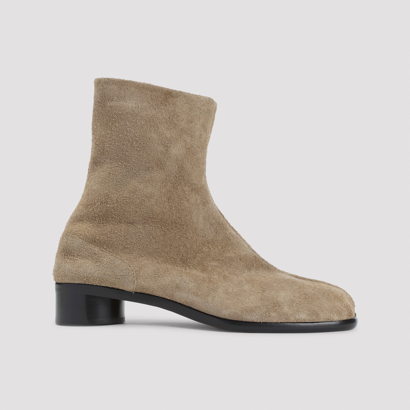 Maison Margiela Split-toe Ankle Boots In Premium Calf Leather In Animal Print