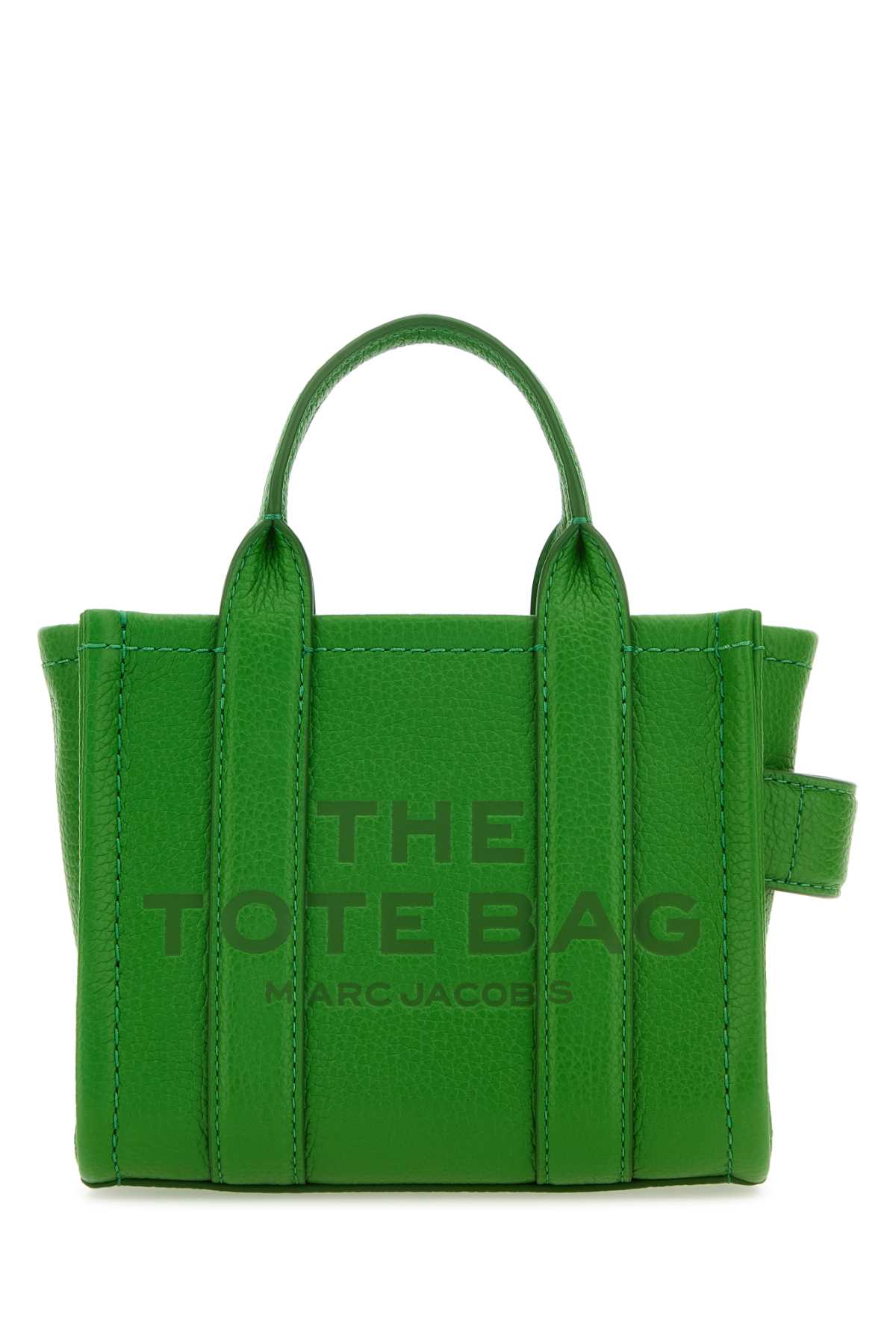Shop Marc Jacobs Green Leather Micro The Tote Bag Handbag In Kiwi
