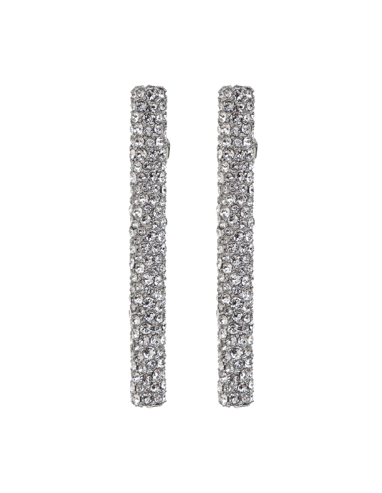 Palladium Cross-bar Earrings