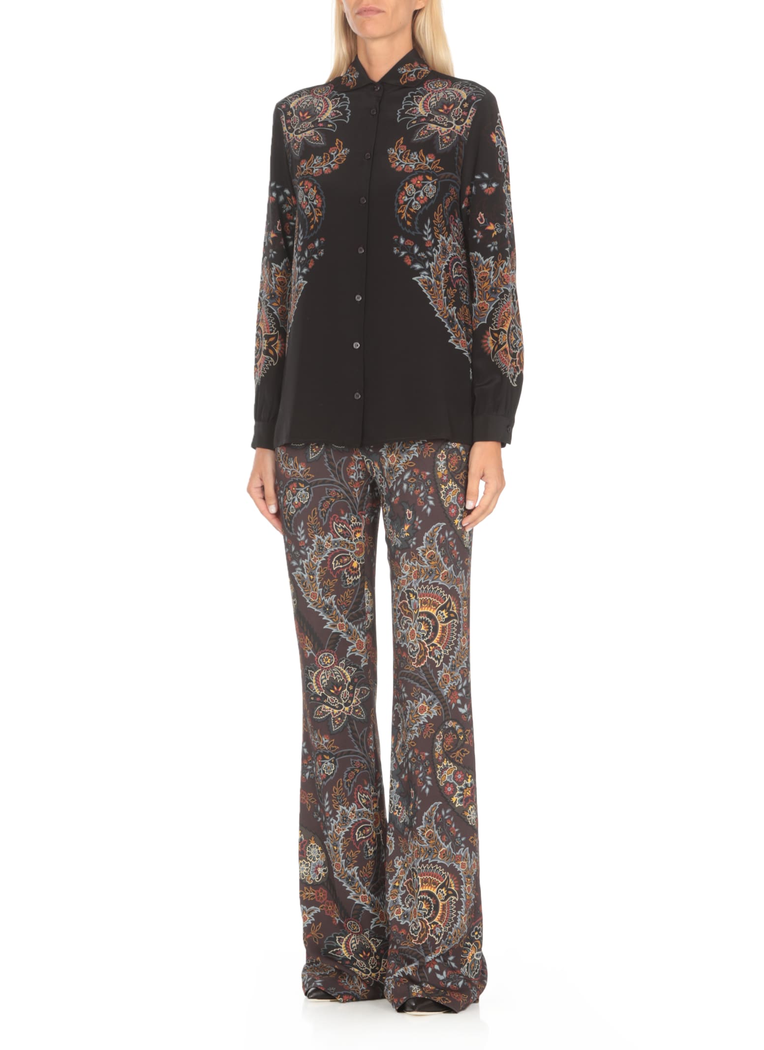 Shop Etro Silk Shirt In Black