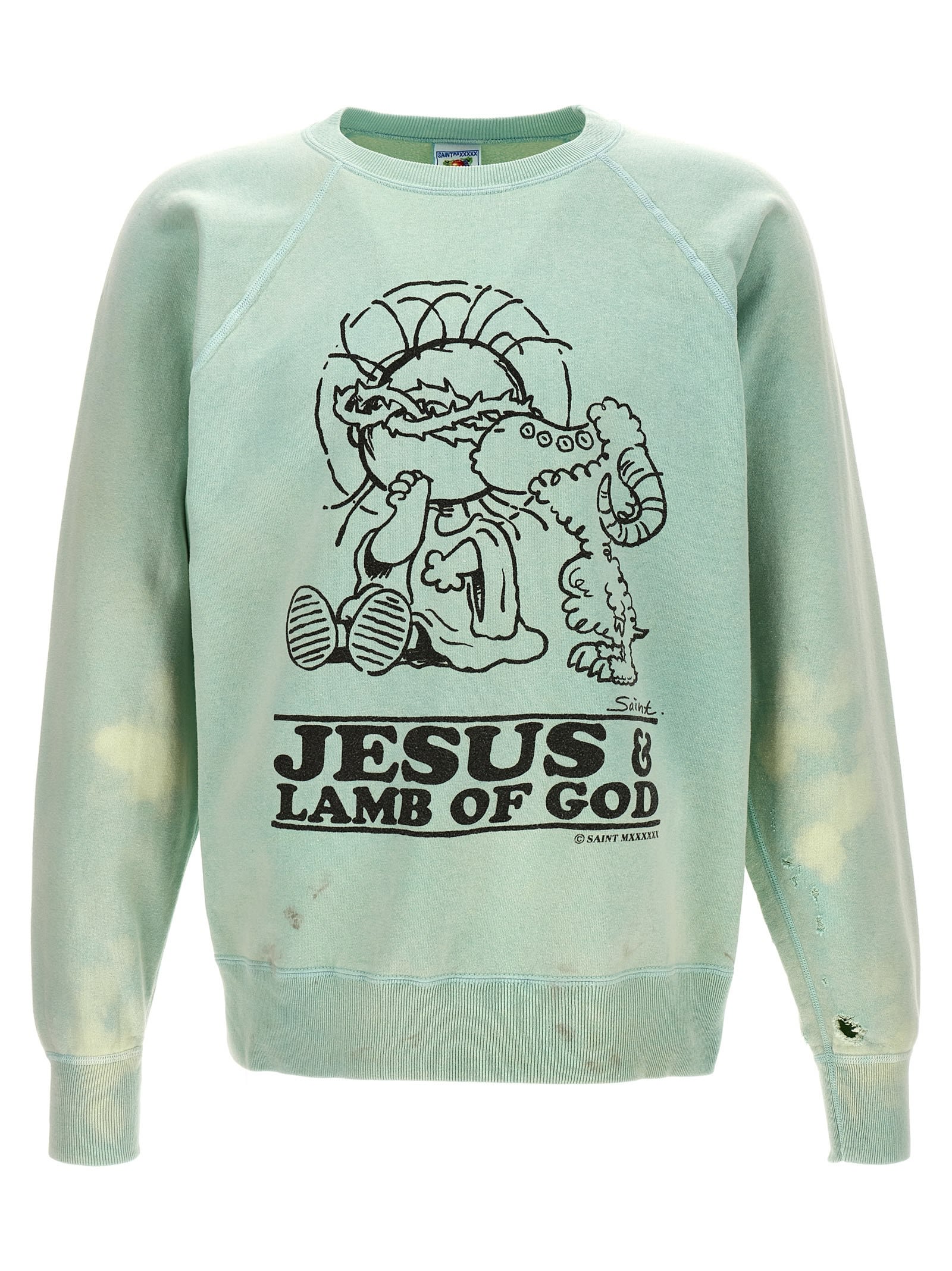 Shop Saint Mxxxxxx X Aries Sweatshirt In Blue