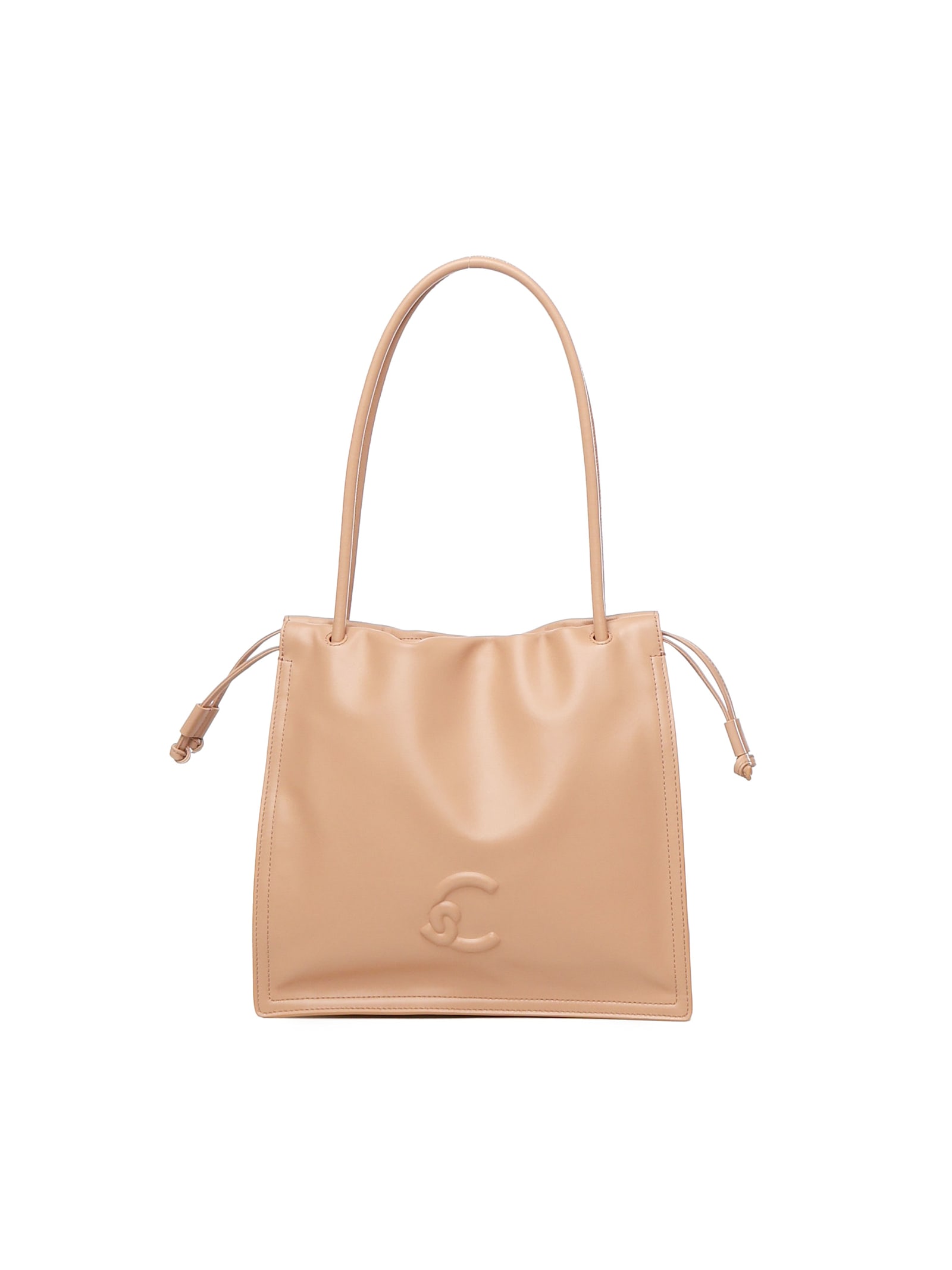 Coccinelle Logo Embossed Drawstring Tote Bag
