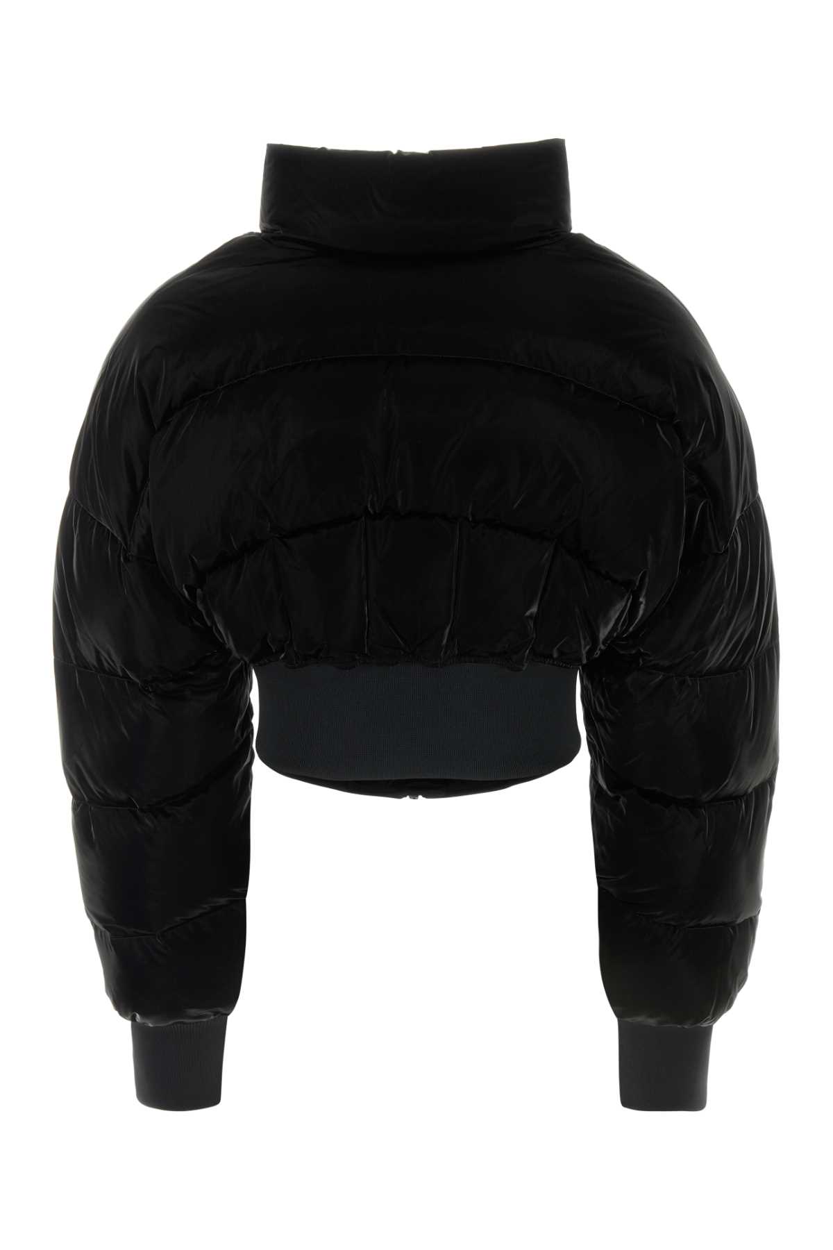 Shop Versace Jeans Couture Black Polyester Down Jacket In 899