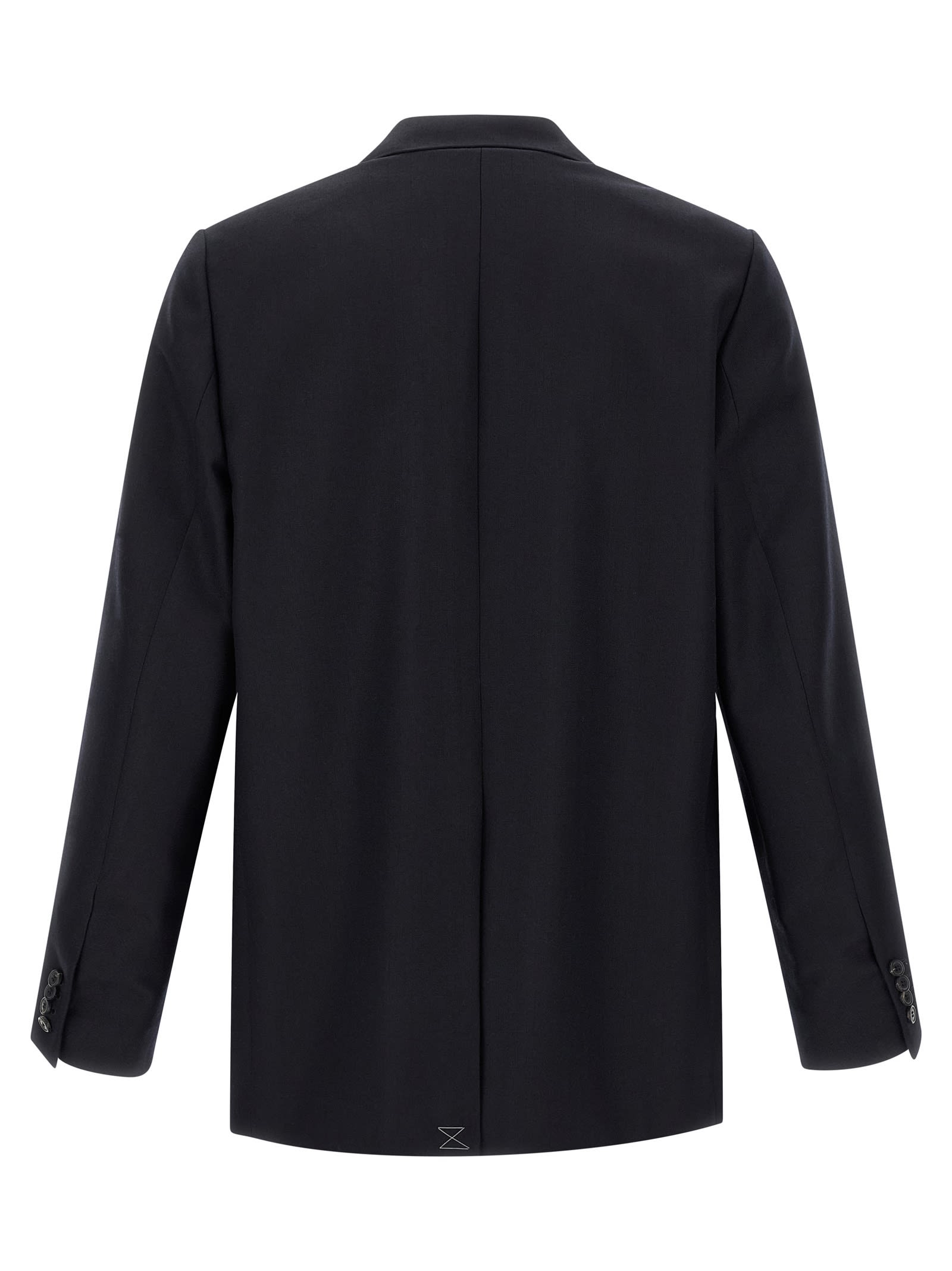 Dries Van Noten Double-breasted Blazer Notched Lapels In Blue