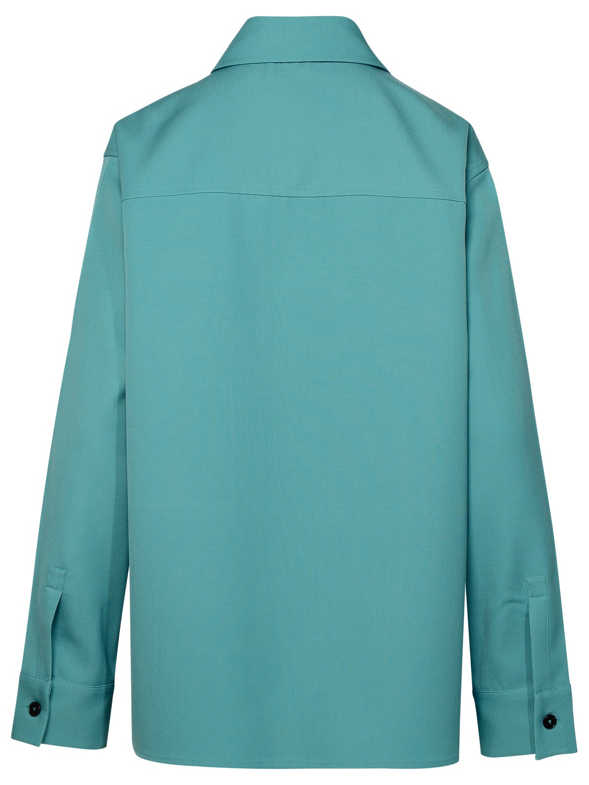 Shop Jil Sander Turquoise Wool Shirt In Light Blue