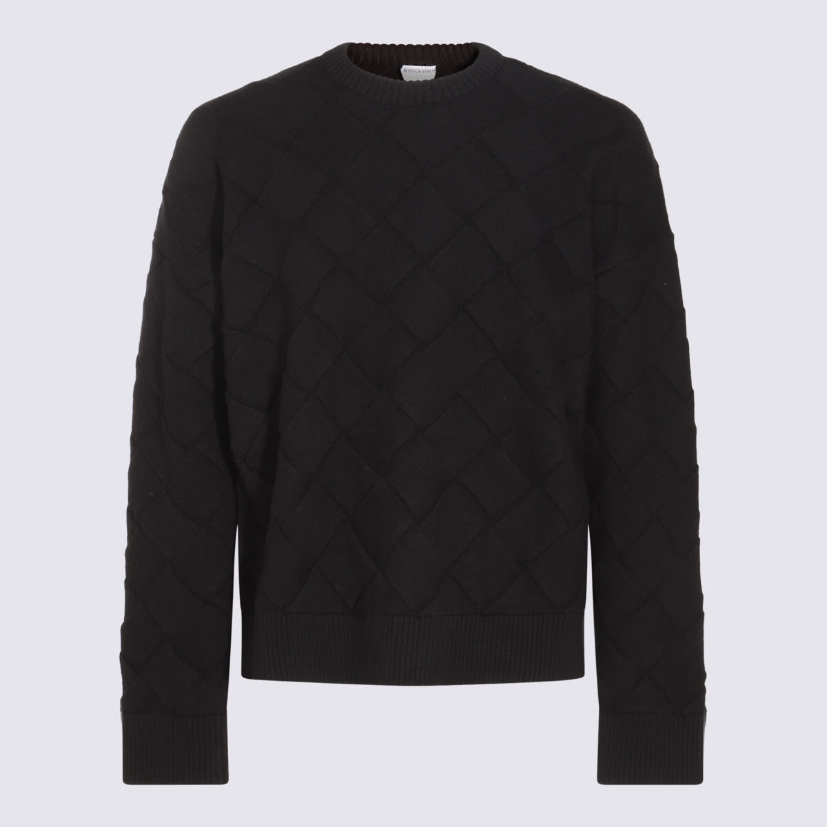 Shop Bottega Veneta Black Wool Sweatshirt