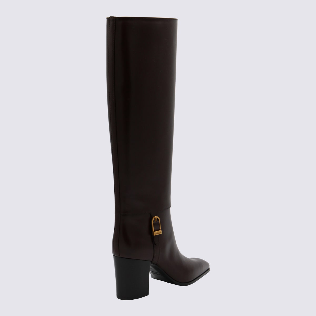 Saint Laurent Brown Julia 70 Boots In Brown