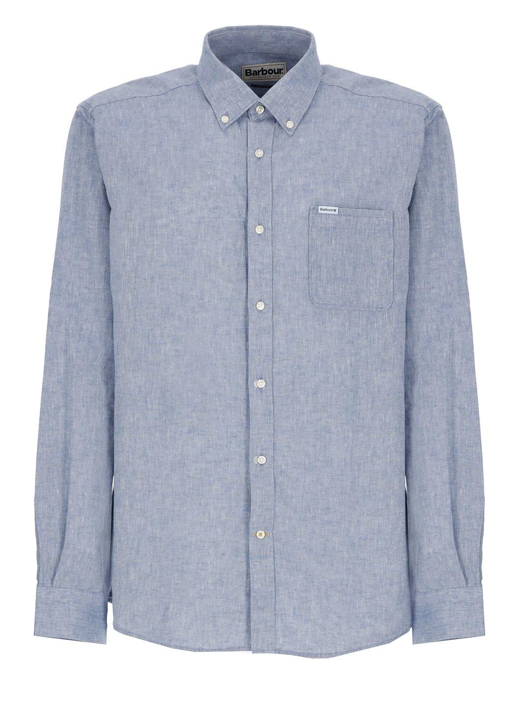 Shop Barbour Buttoned Long-sleeved Shirt In Blue