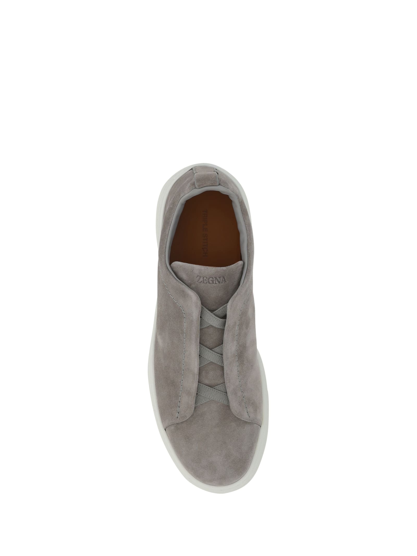 Shop Zegna Sneakers In Grey