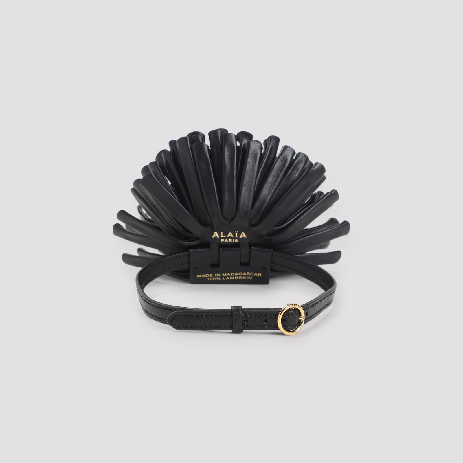 Alaïa Flower-detailed Leather Choker In Black