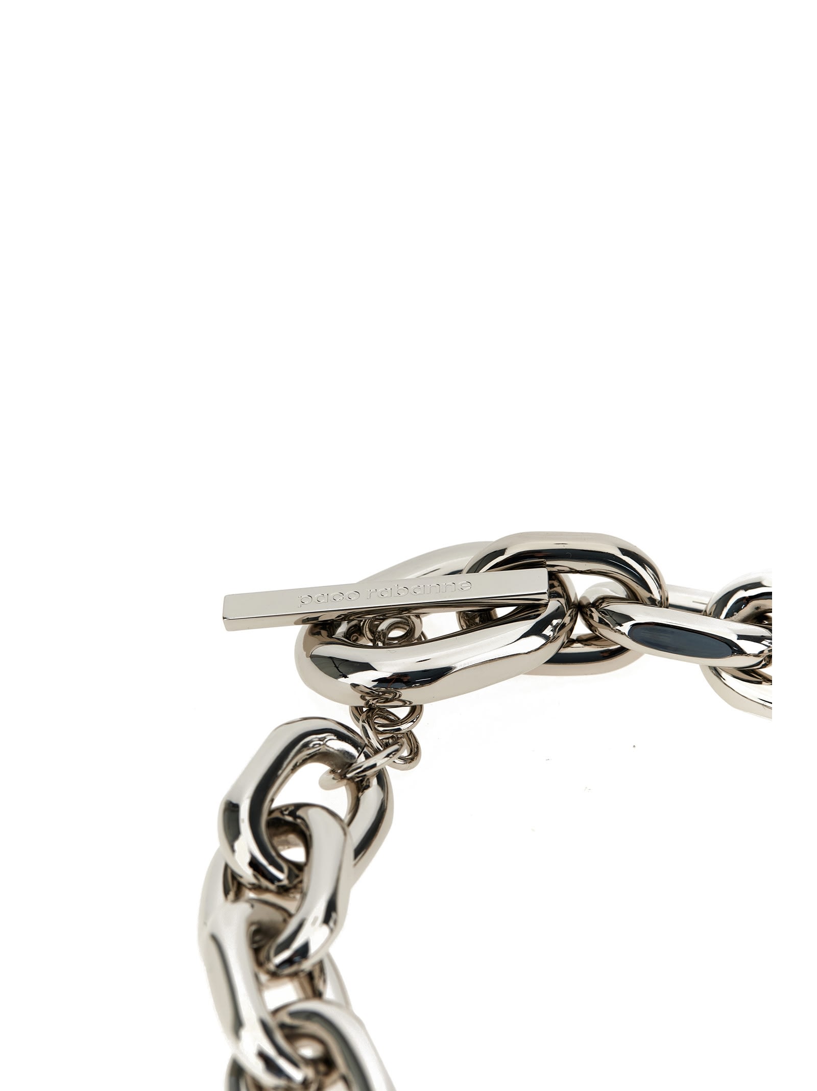 Shop Rabanne Xl Lick Necklace In Silver