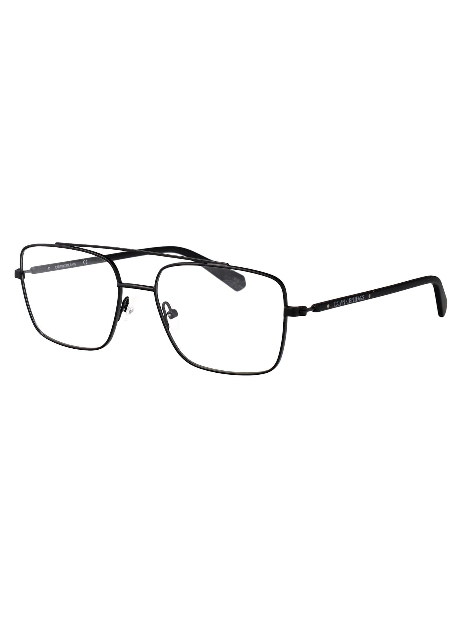 Calvin Klein Jeans Est.1978 Calvin Klein Jeans Matte Black Metal Glasses In Black