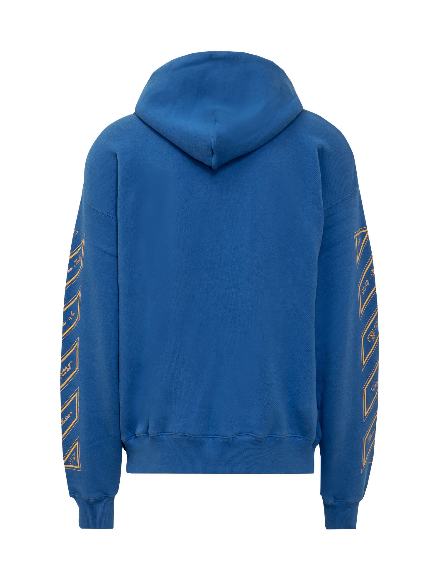 Shop Off-white Ow 23 Skate Hoodie In Blue Gold