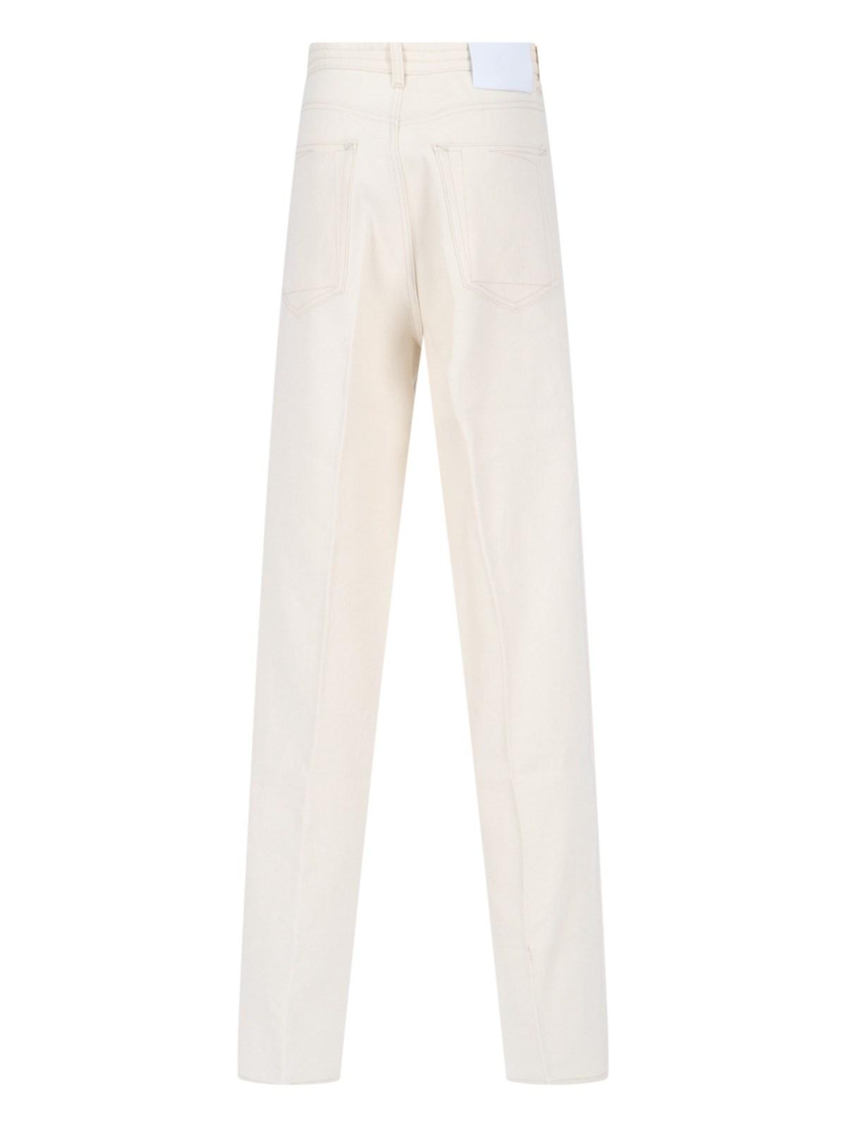 Shop Setchu Straight Jeans In N White