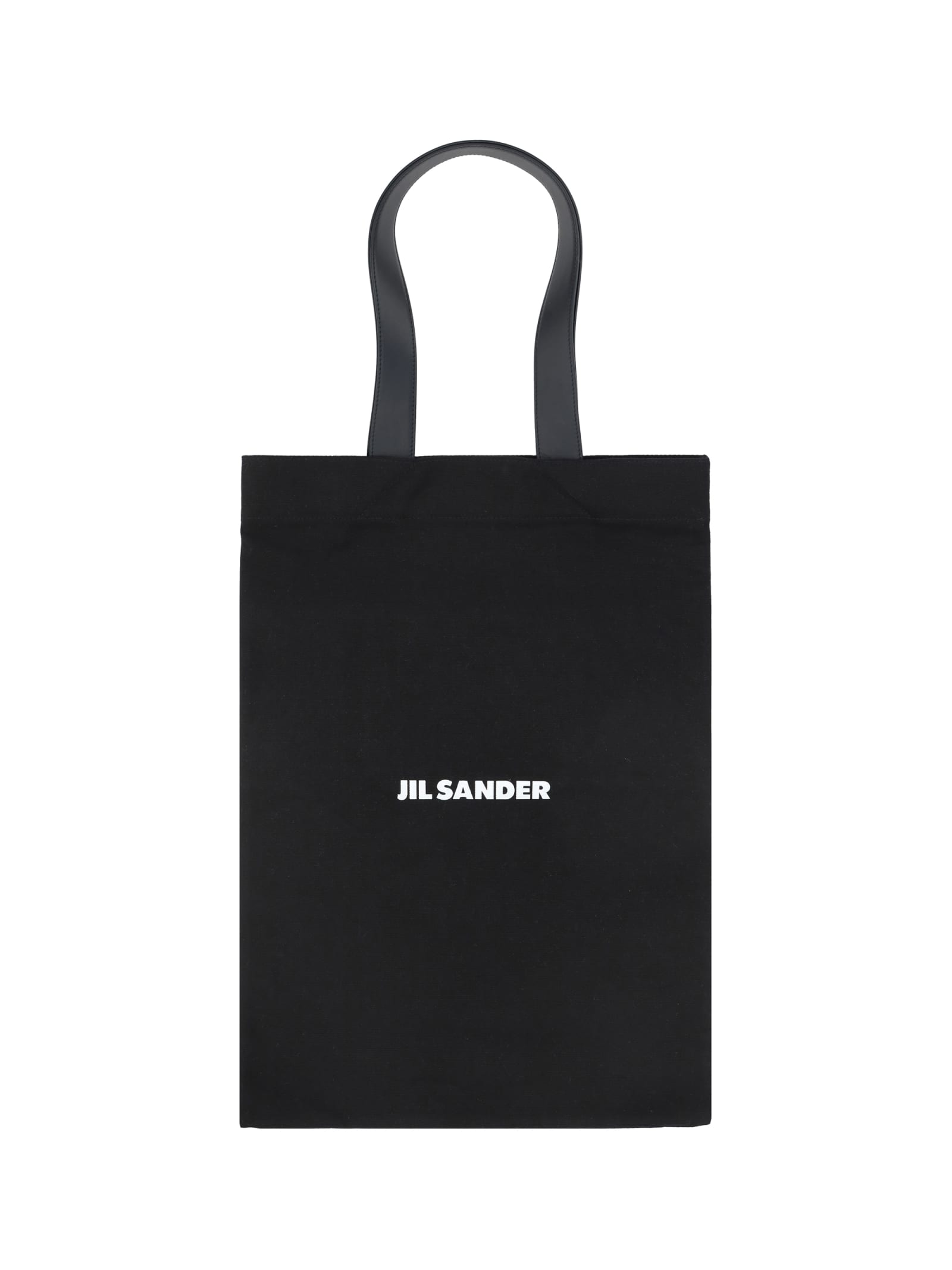 Shop Jil Sander Tote Shoulder Bag In Nero