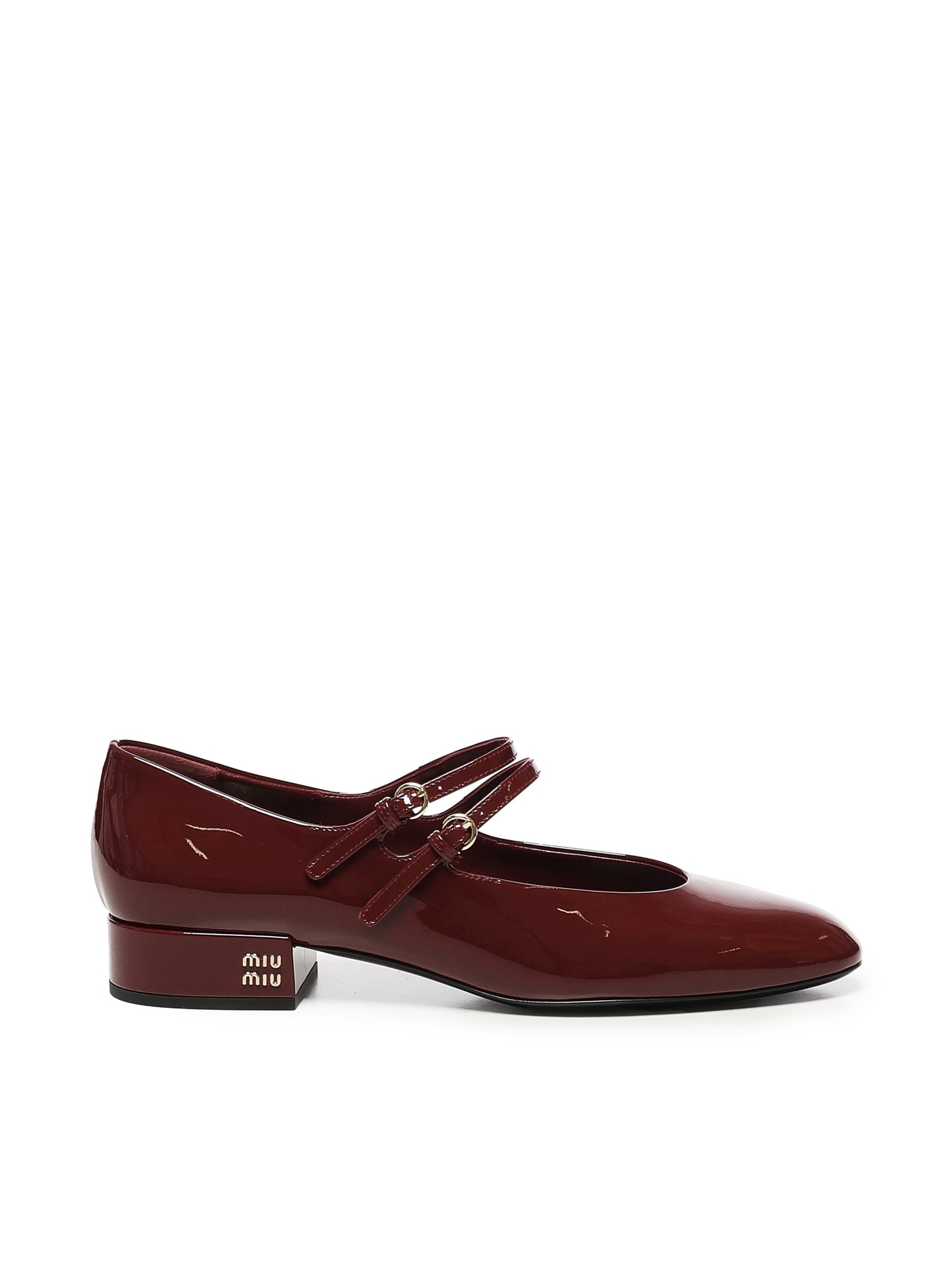 Miu Miu Purple Calf Leather Decollete Pumps In Purple