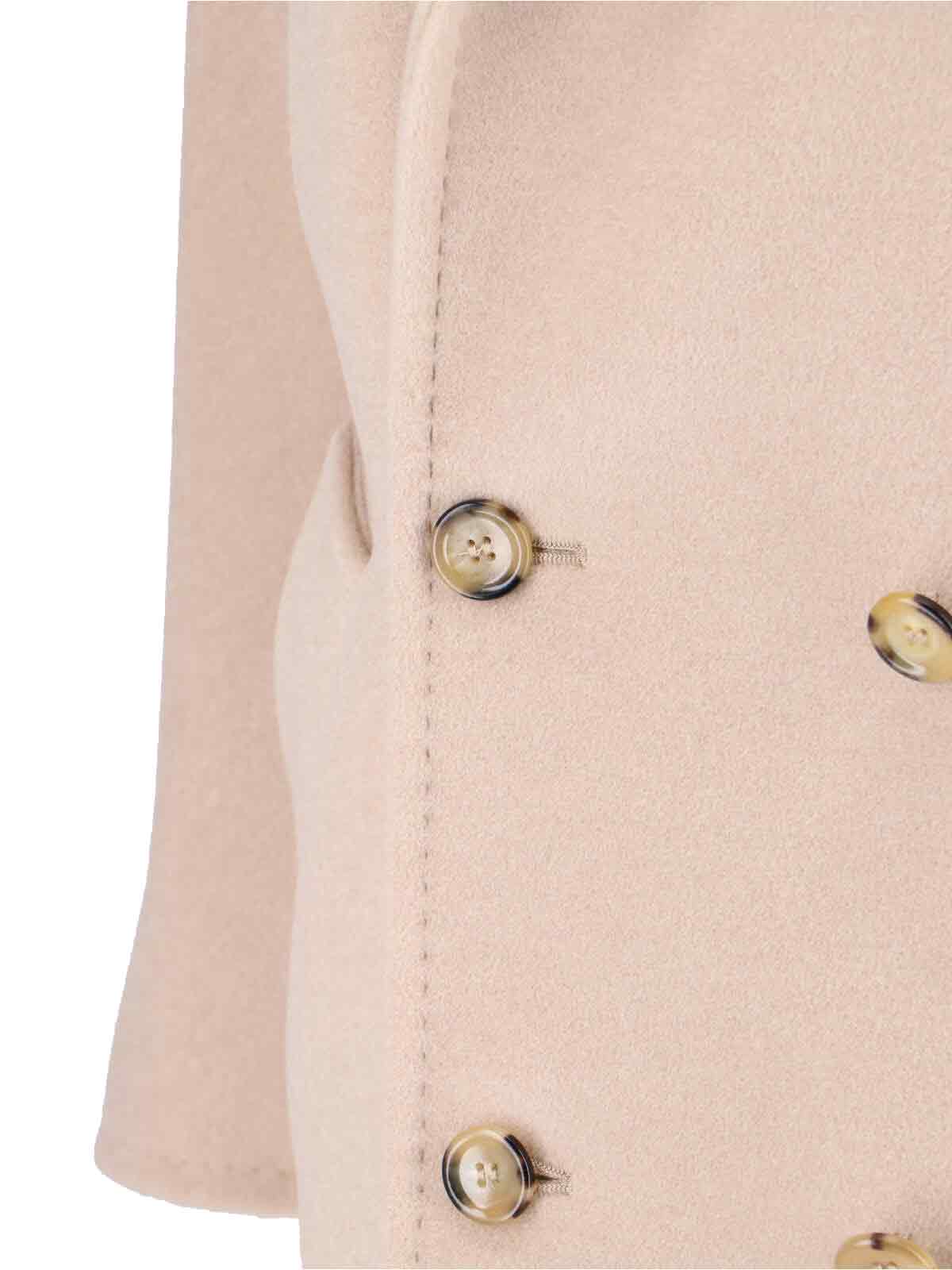 Max Mara Rebus Double-breasted Wool And Cashmere Coat In Pink