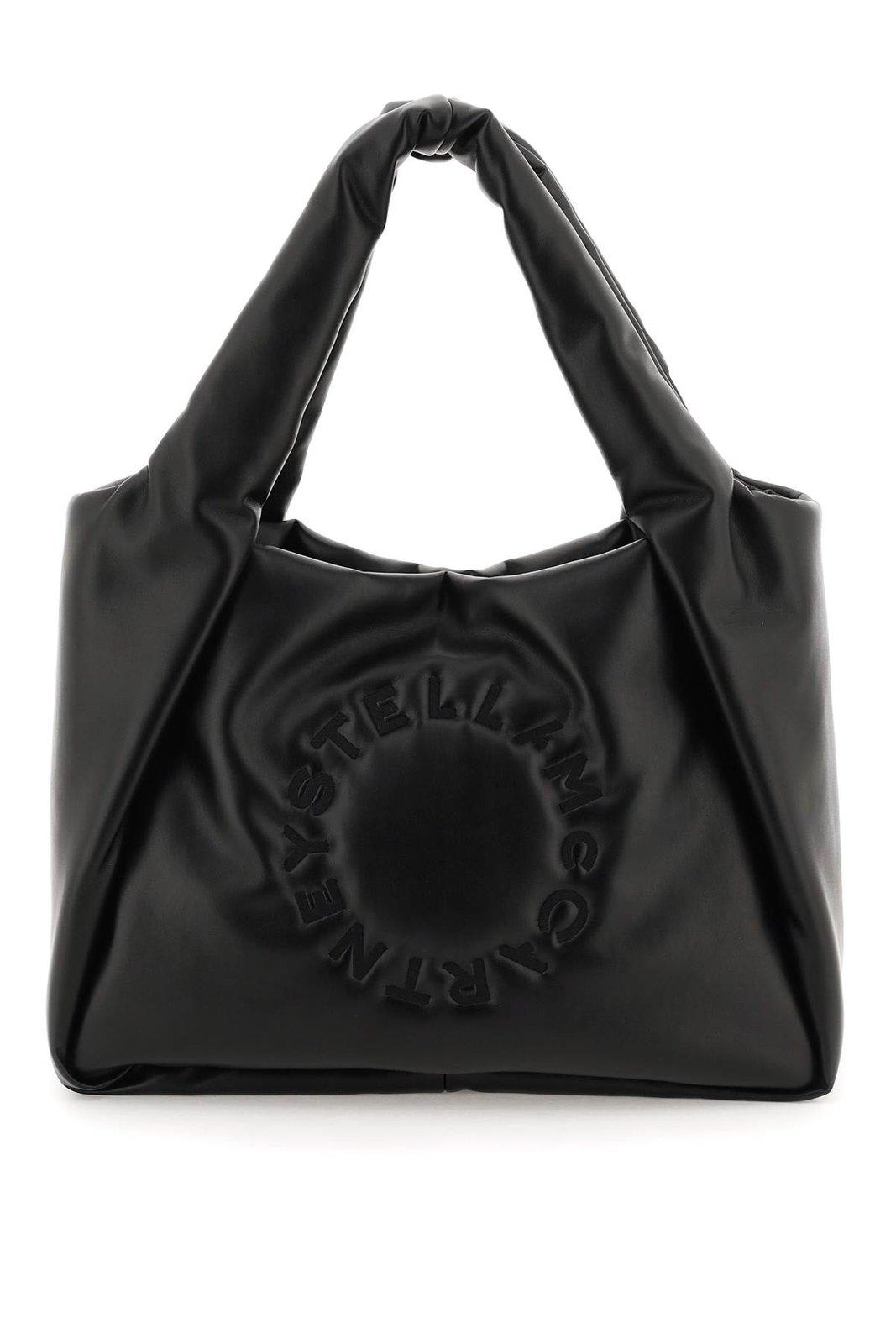 STELLA MCCARTNEY LOGO EMBROIDERED PUFFY TOTE BAG