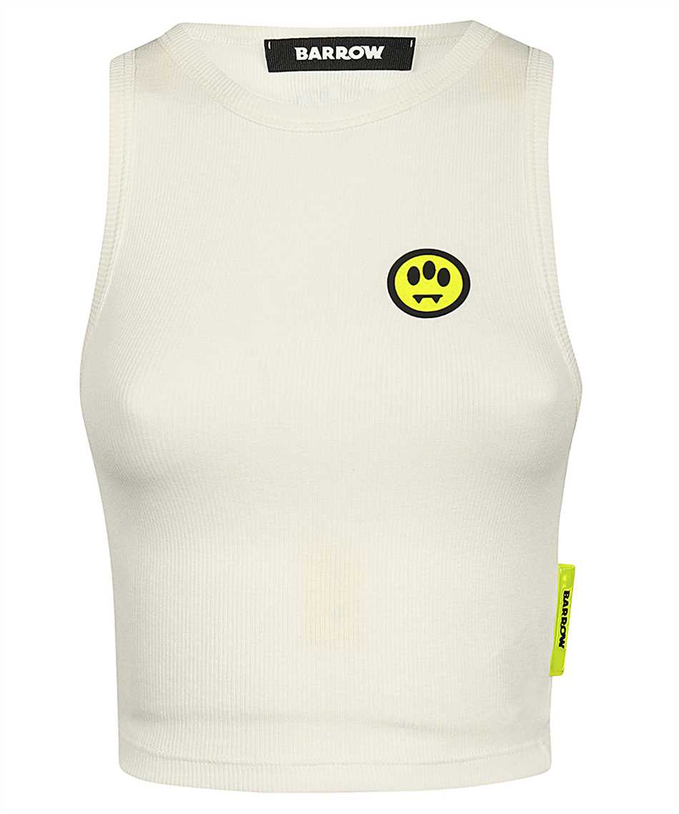 Barrow Logo-print Cropped Top In White