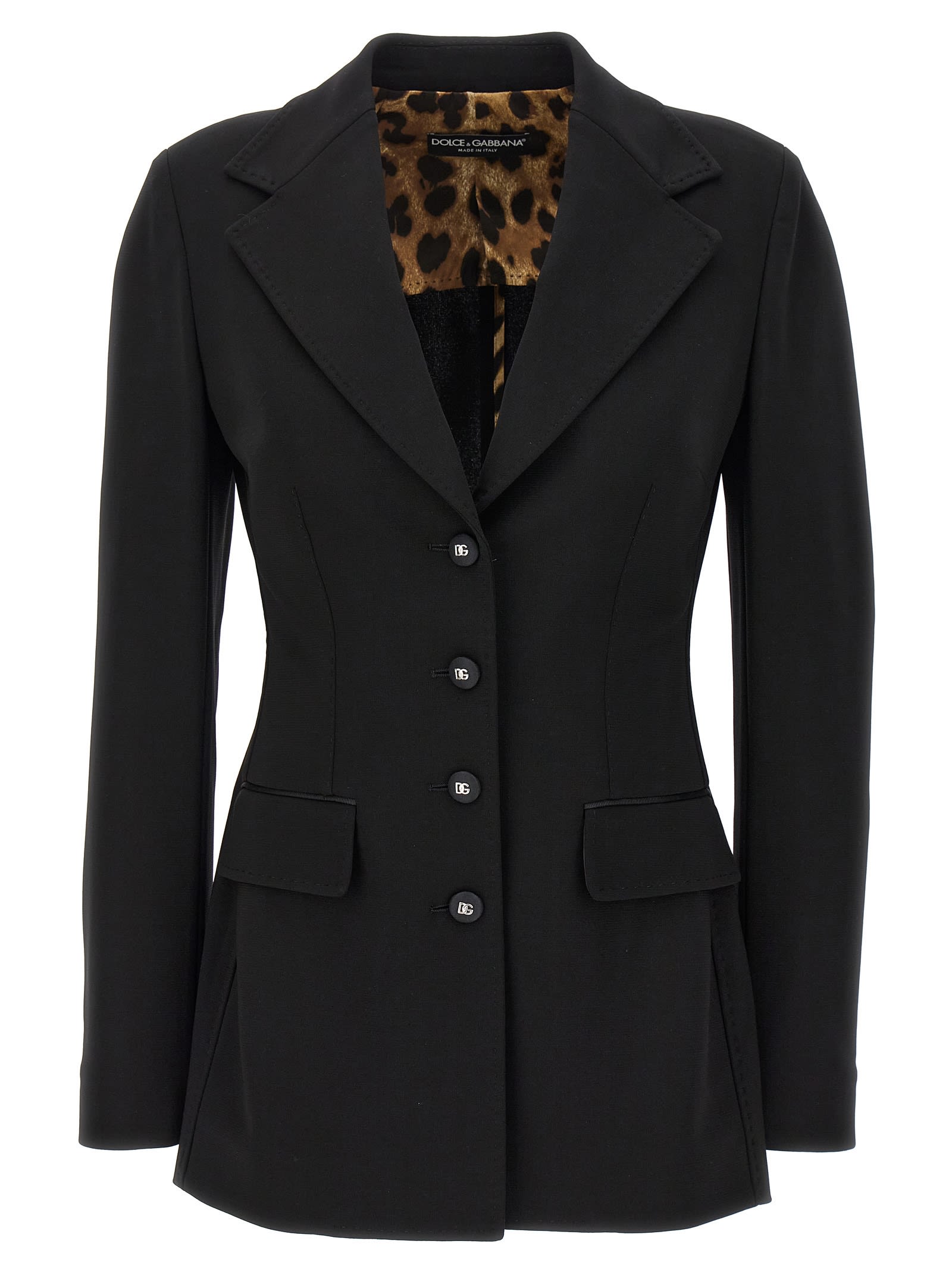 Shop Dolce & Gabbana Single-breasted Turlington Blazer In Black