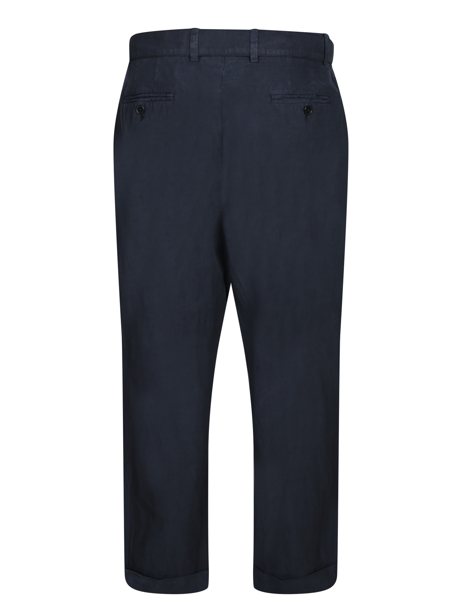 Officine Generale Pierre Cotton-linen Pants In Blue