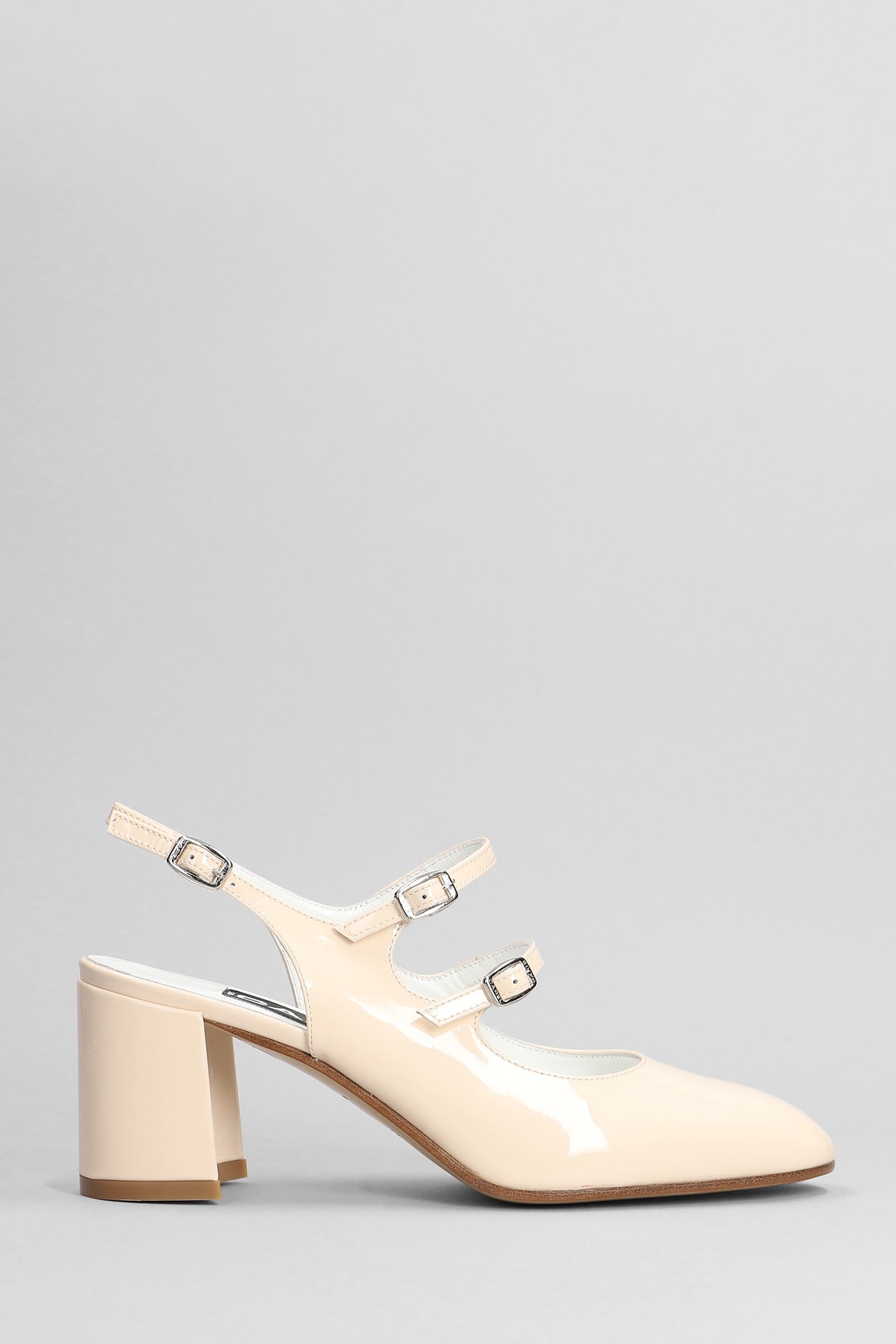 CAREL BANANA PUMPS IN BEIGE PATENT LEATHER