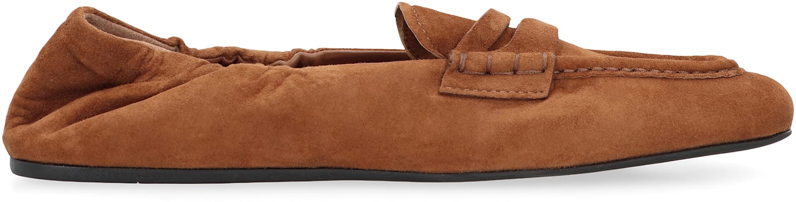 Miu Miu Women Ruches Leather Loafers With Lettering Logo In Multi