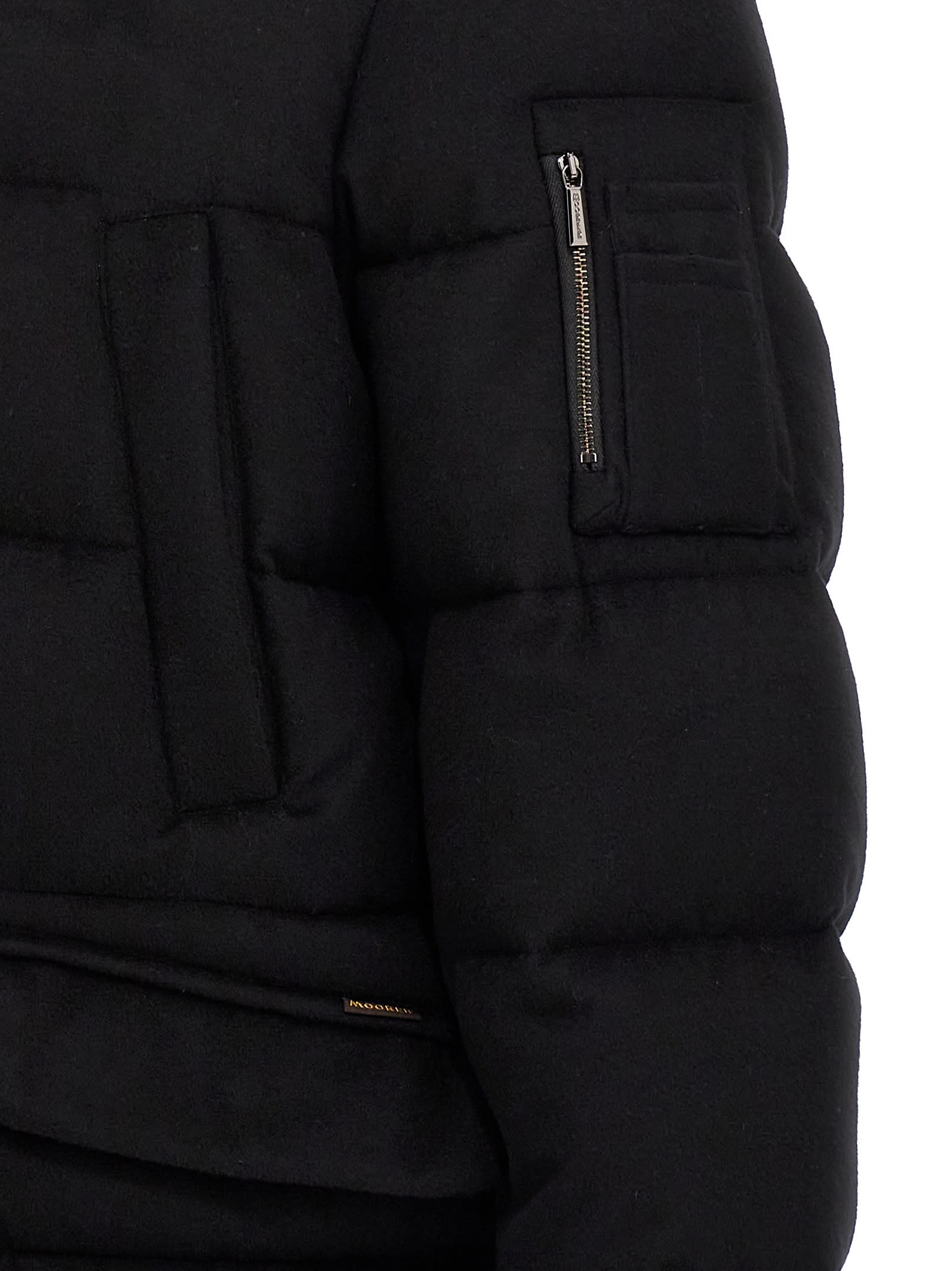 Shop Moorer Davide- Lsl Down Jacket In Black