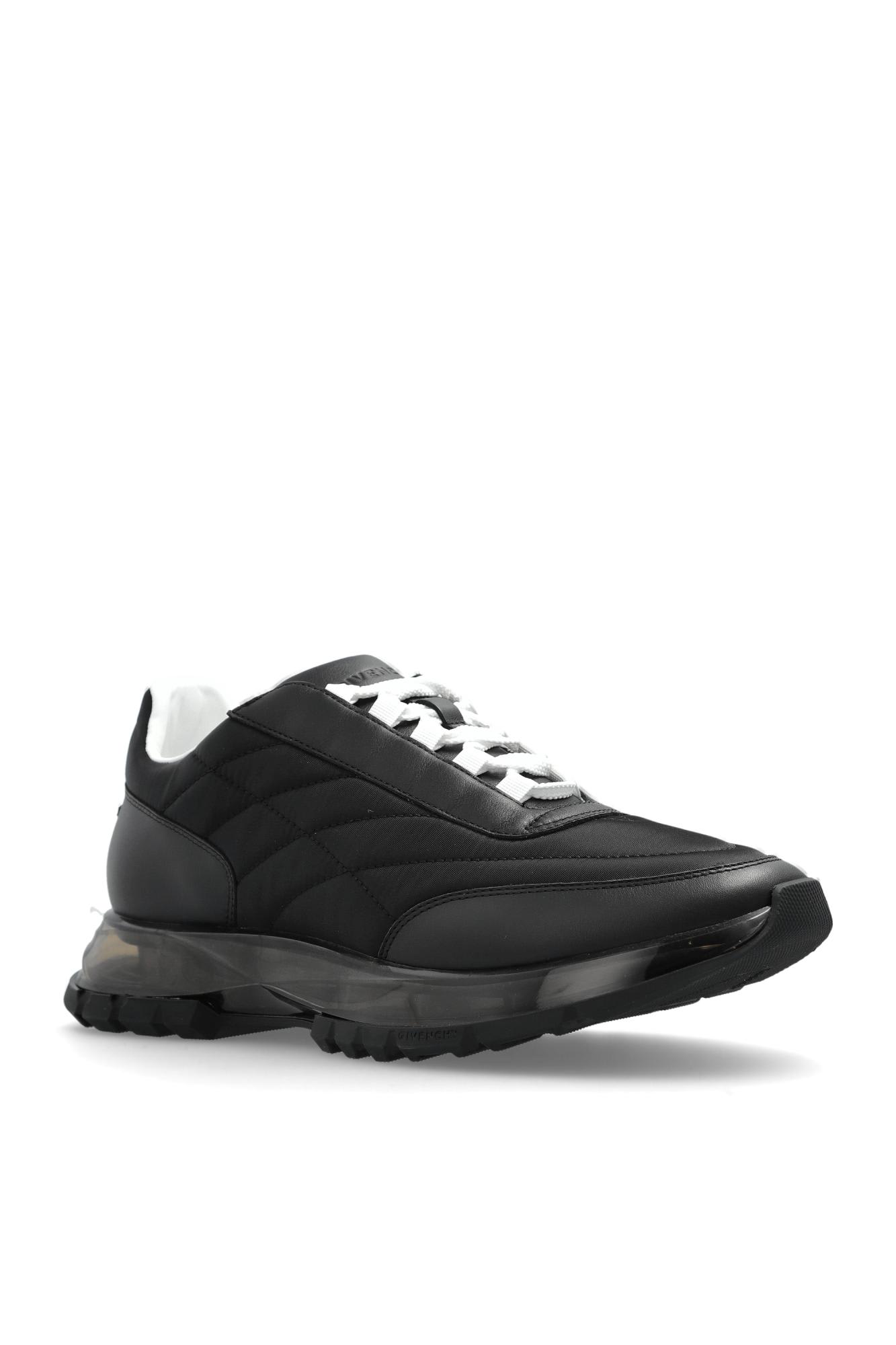 Givenchy Quilted Black Sneakers With Translucent Sole And Contrasting Laces In Black
