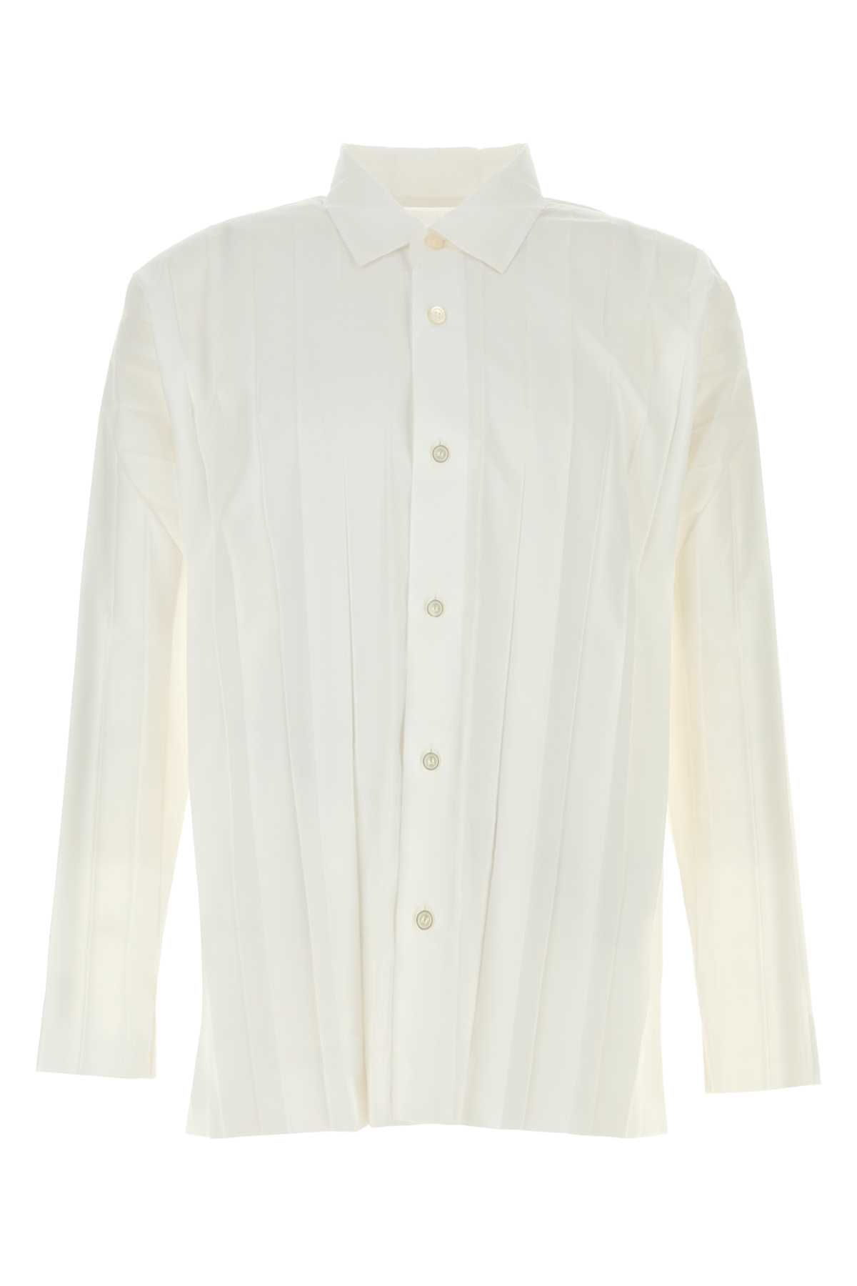 Homme Plissé Issey Miyake White Polyester Shirt