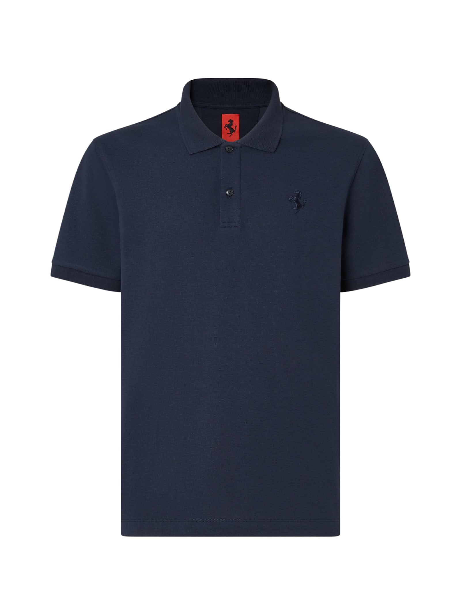 Ferrari Piquet Texture Short Sleeve Polo Shirt In Blue