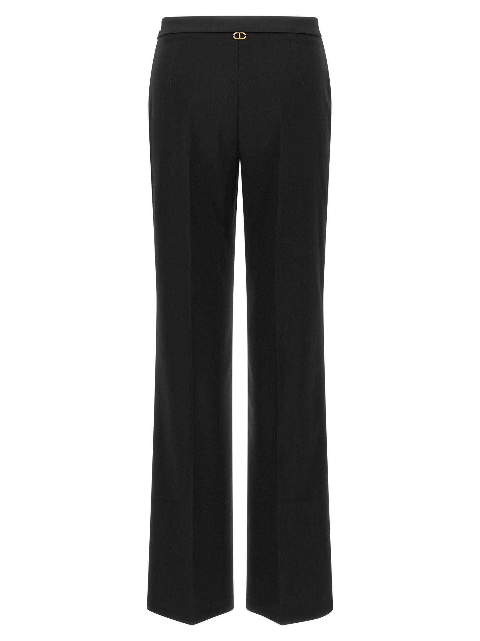 Twinset Straight-leg Casual Pants In Black