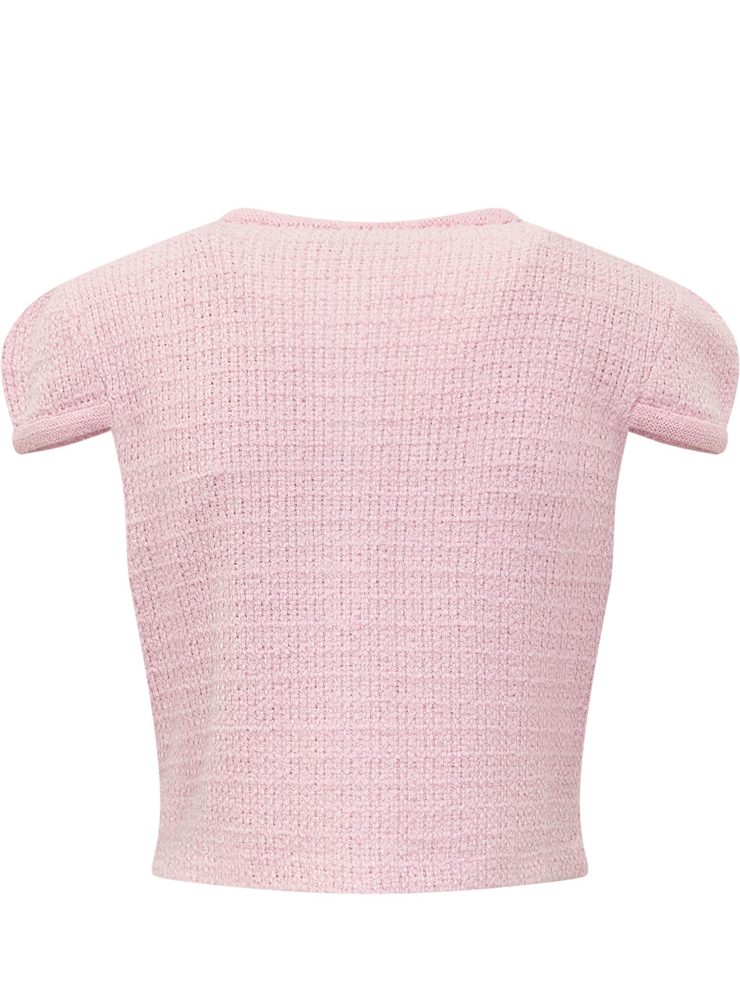 Shop Self-portrait Top With Jewel Buttons In Pink