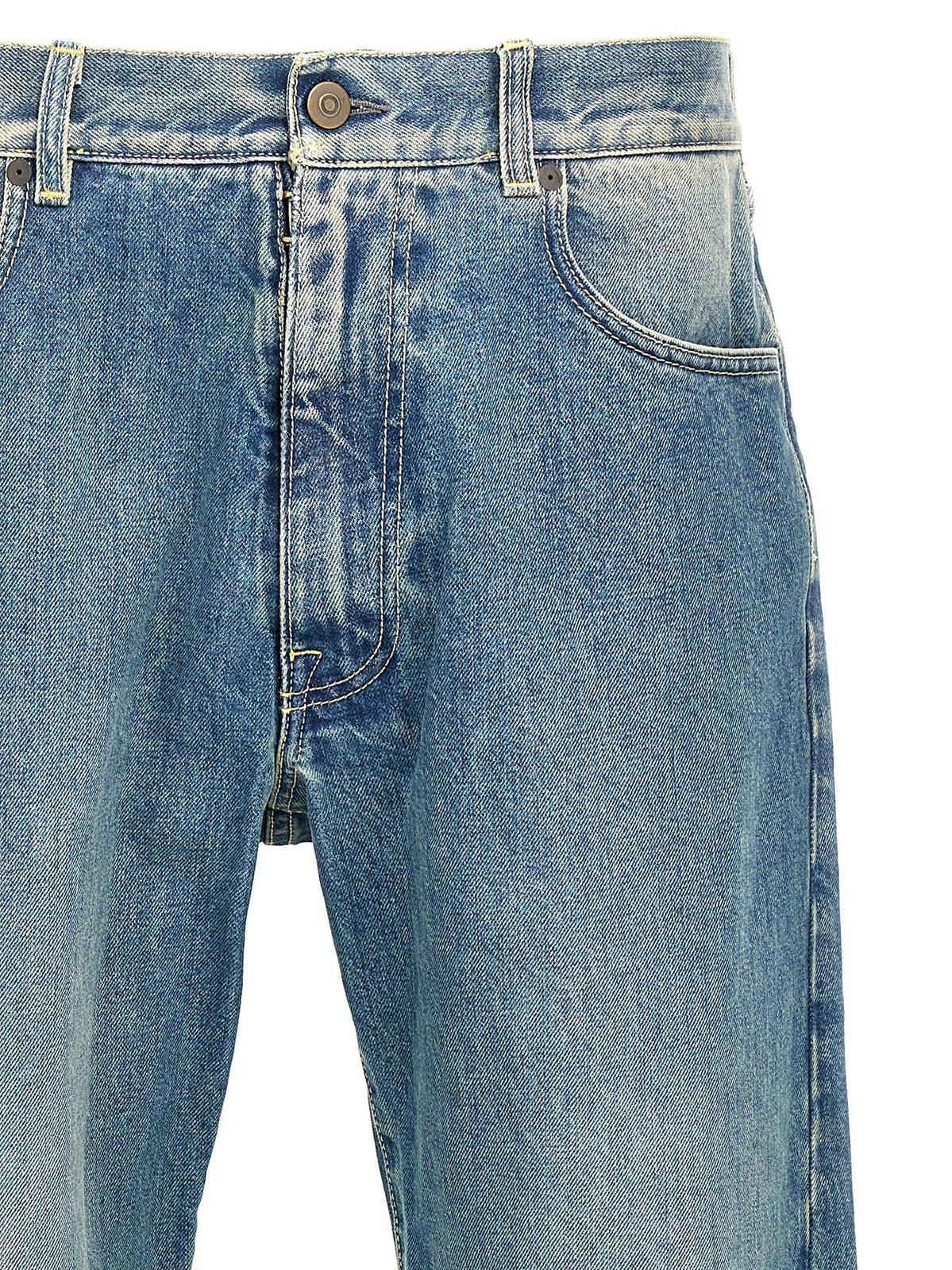 Shop Maison Margiela 4 Stitch Straight-leg Jeans In Blue