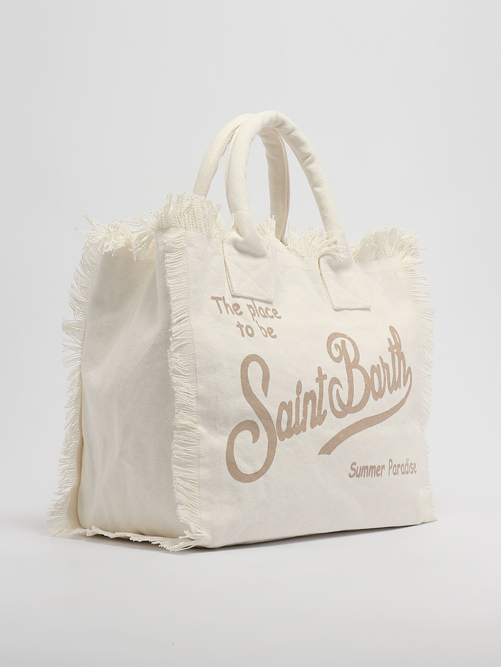 Shop Mc2 Saint Barth Vanity Shoulder Bag In Bianco Antico